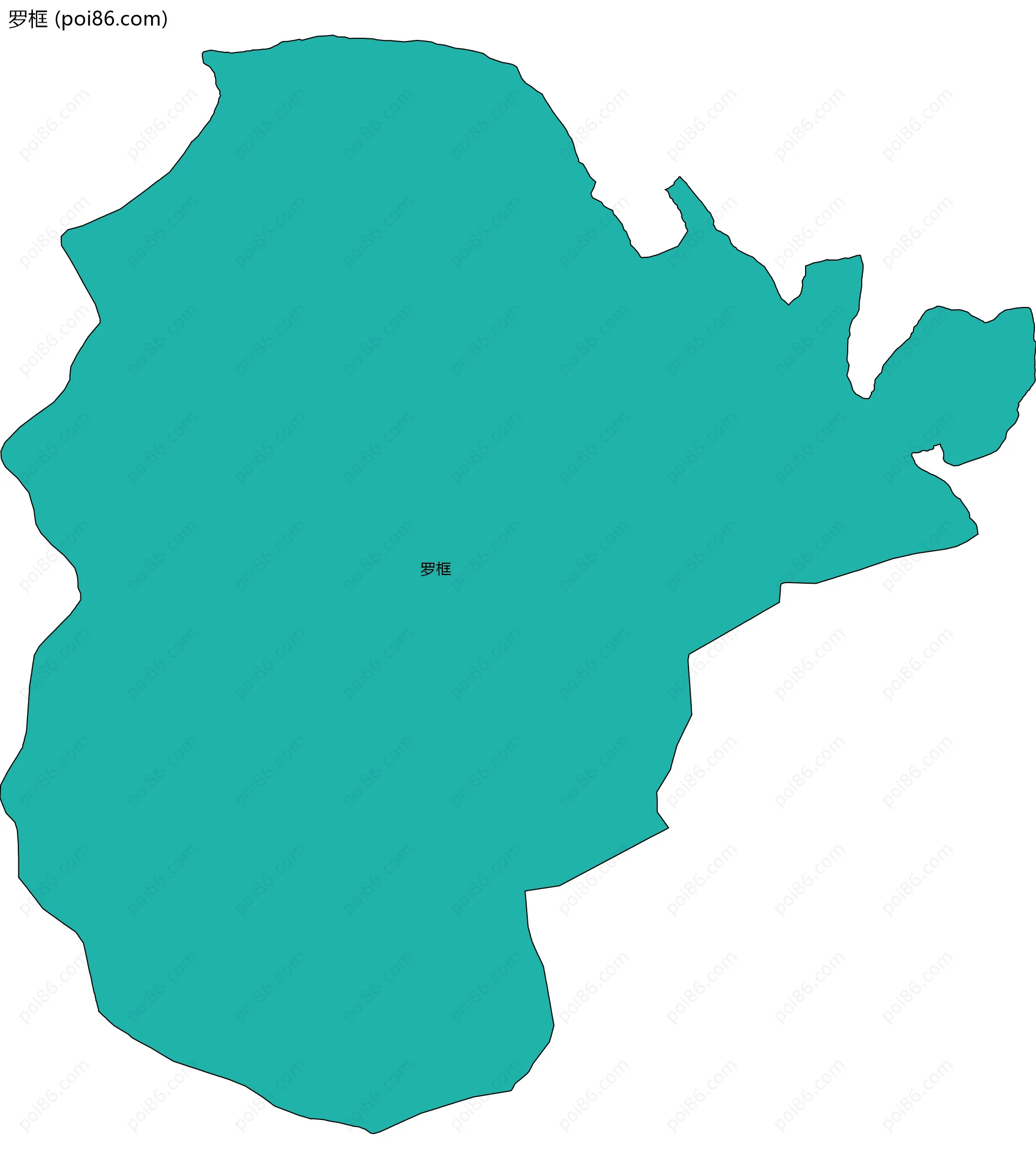 罗框边界地图