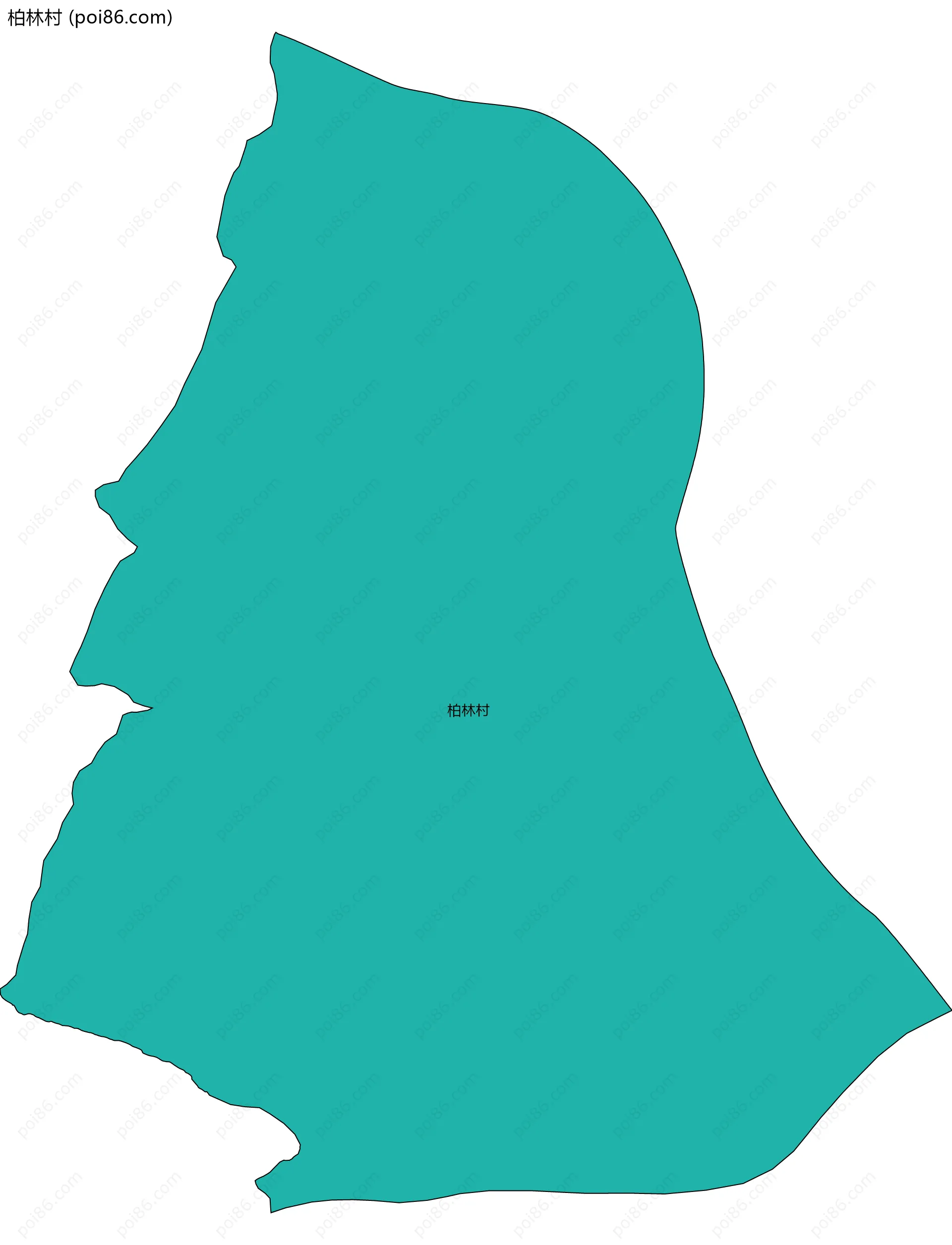 柏林村边界地图