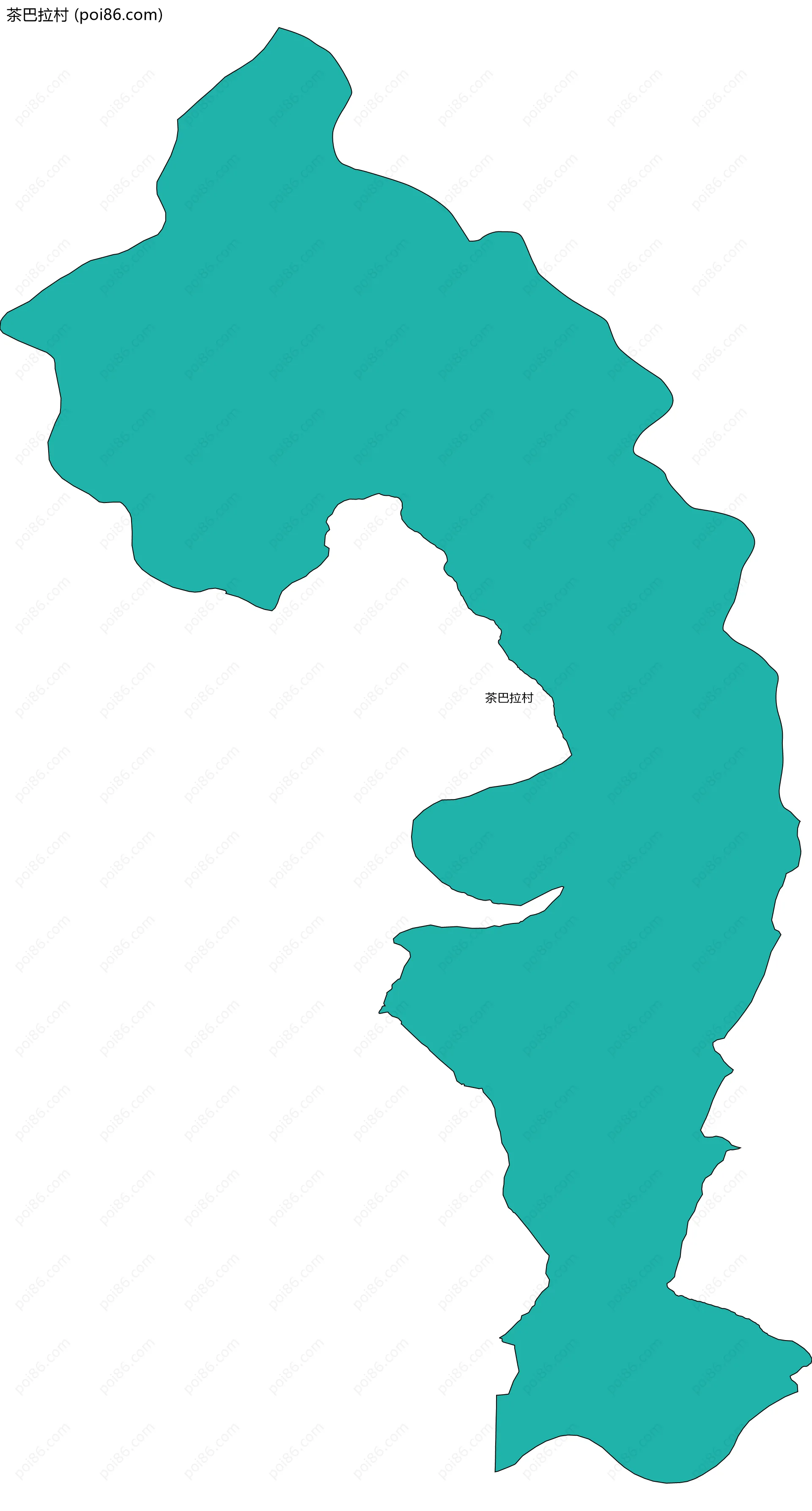 茶巴拉村边界地图