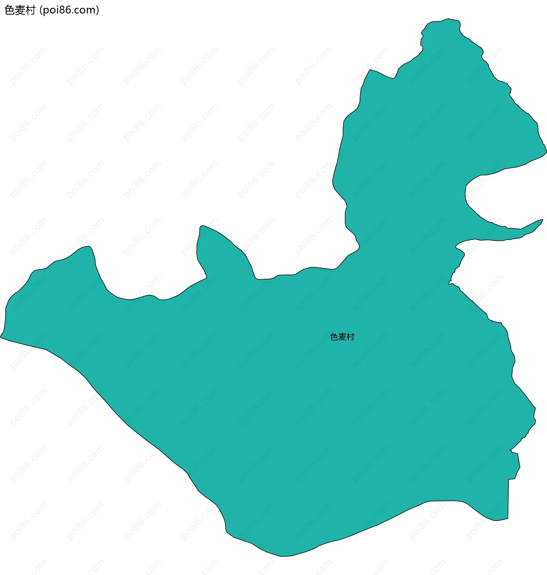 色麦村边界地图