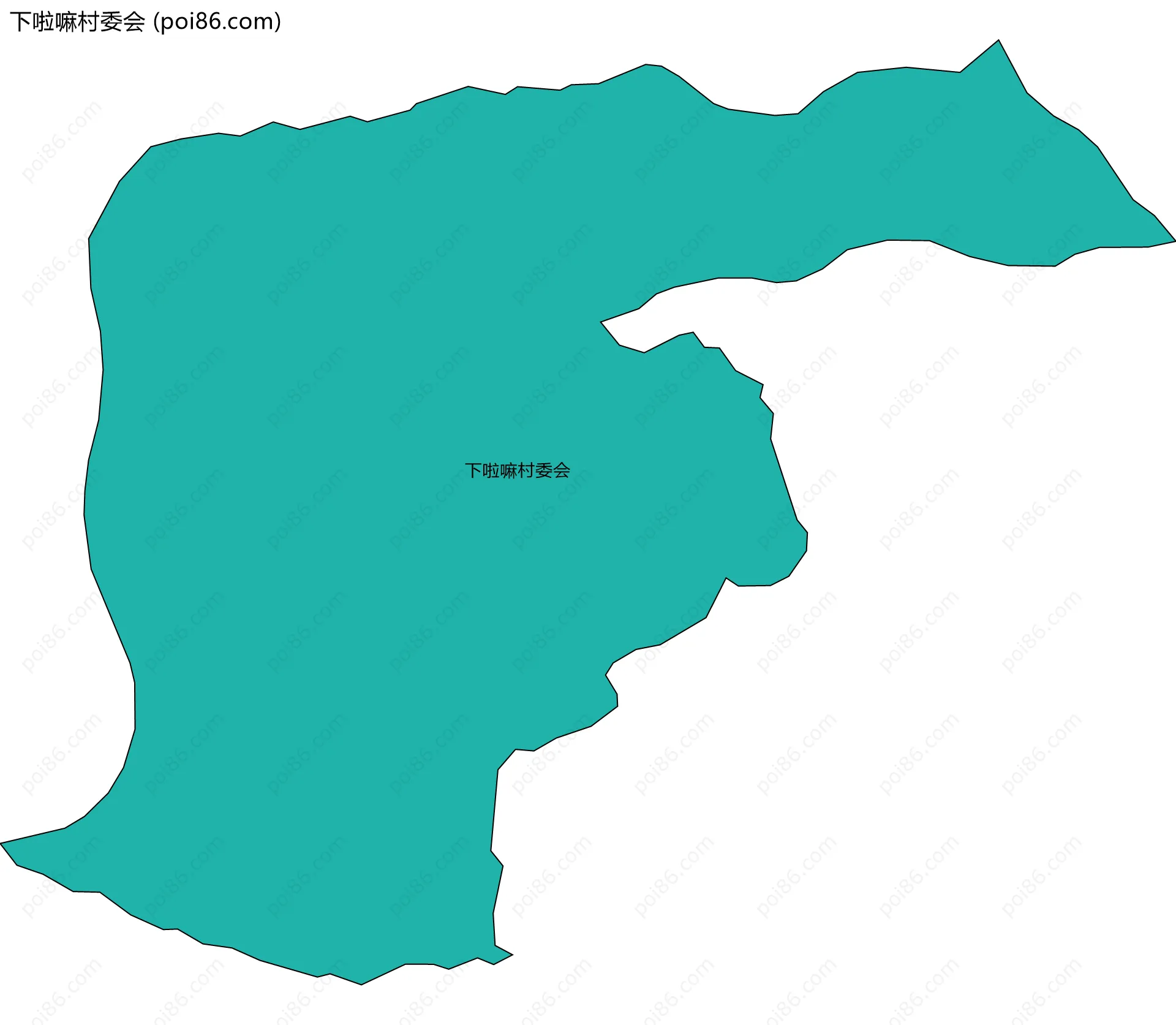 下啦嘛村委会边界地图