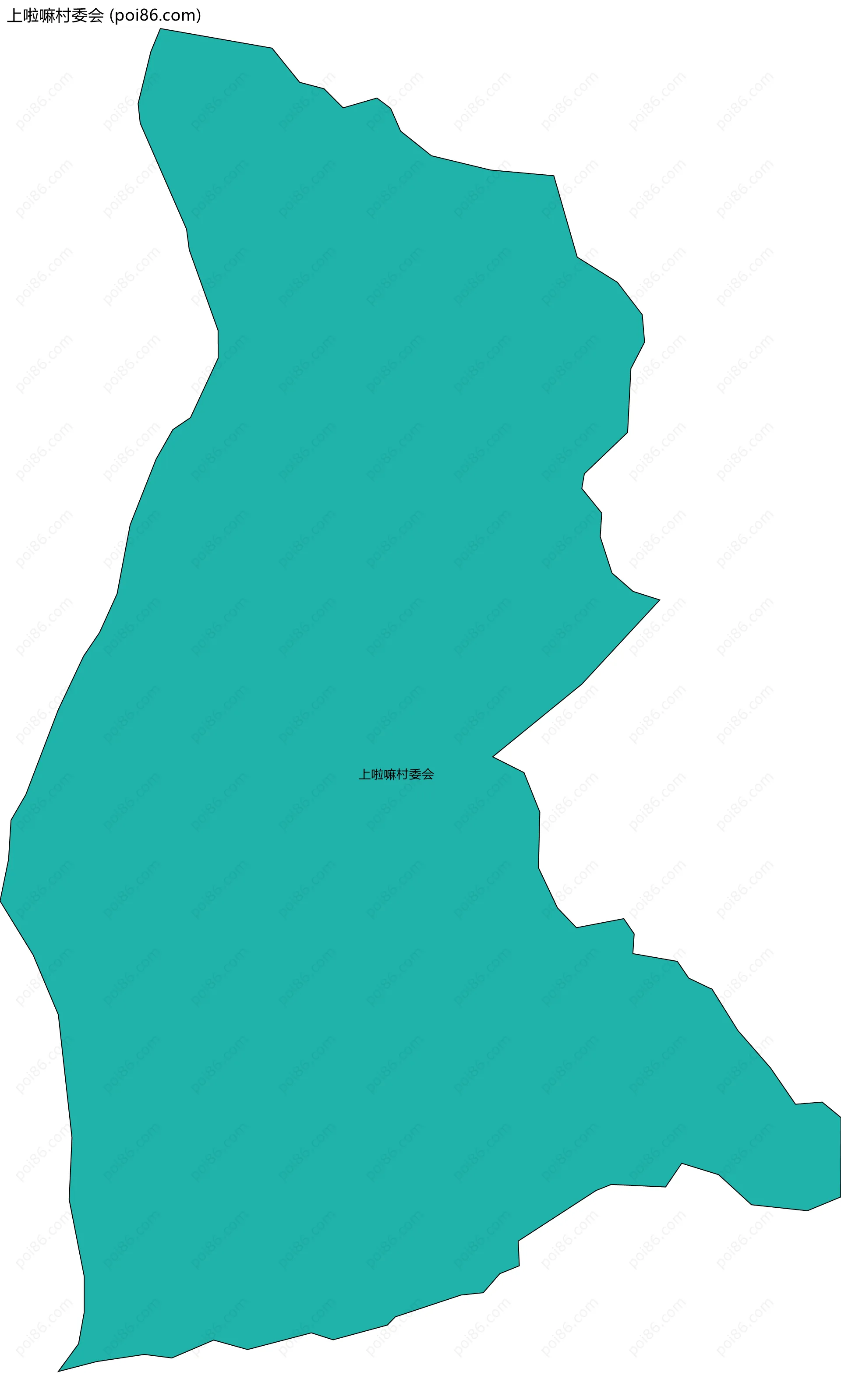 上啦嘛村委会边界地图