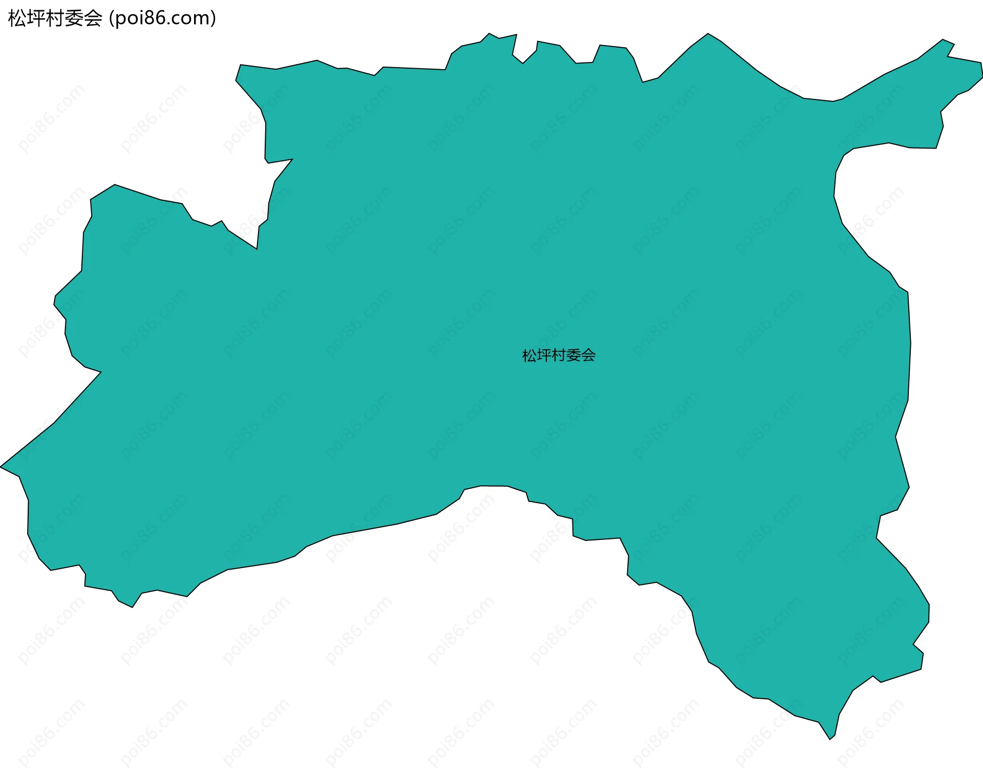 松坪村委会边界地图