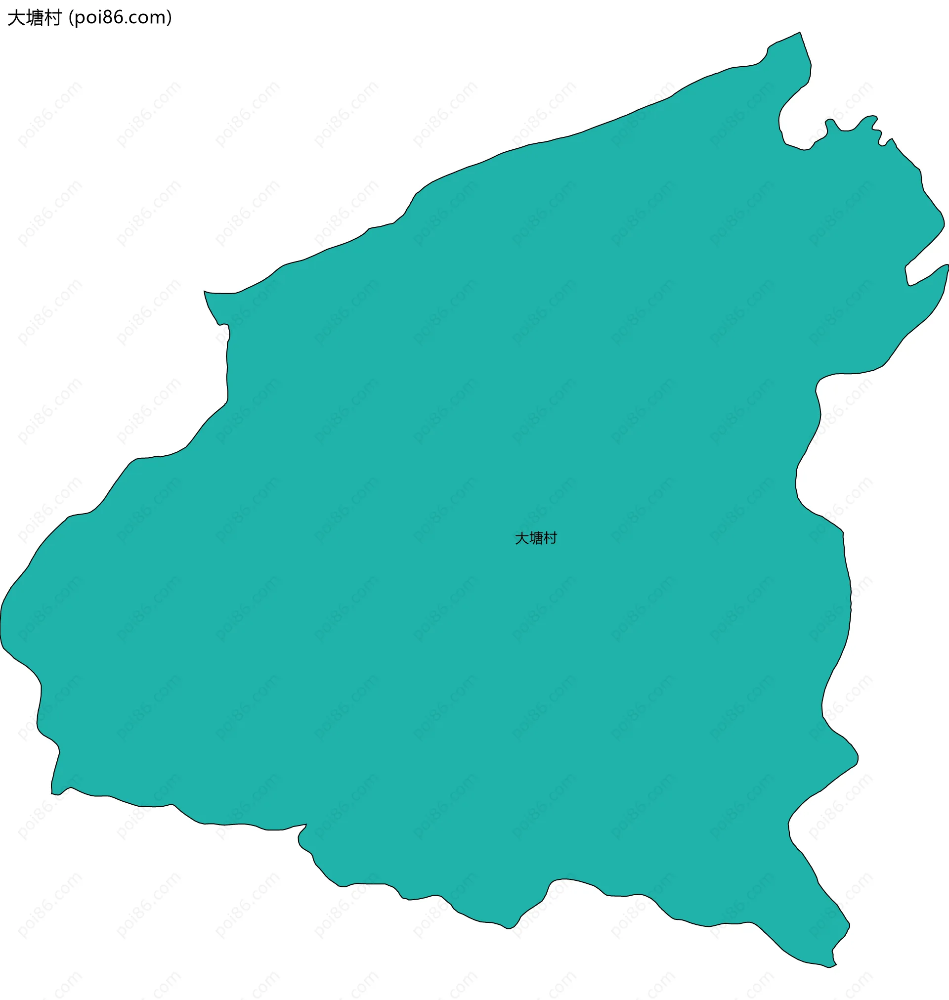 大塘村边界地图