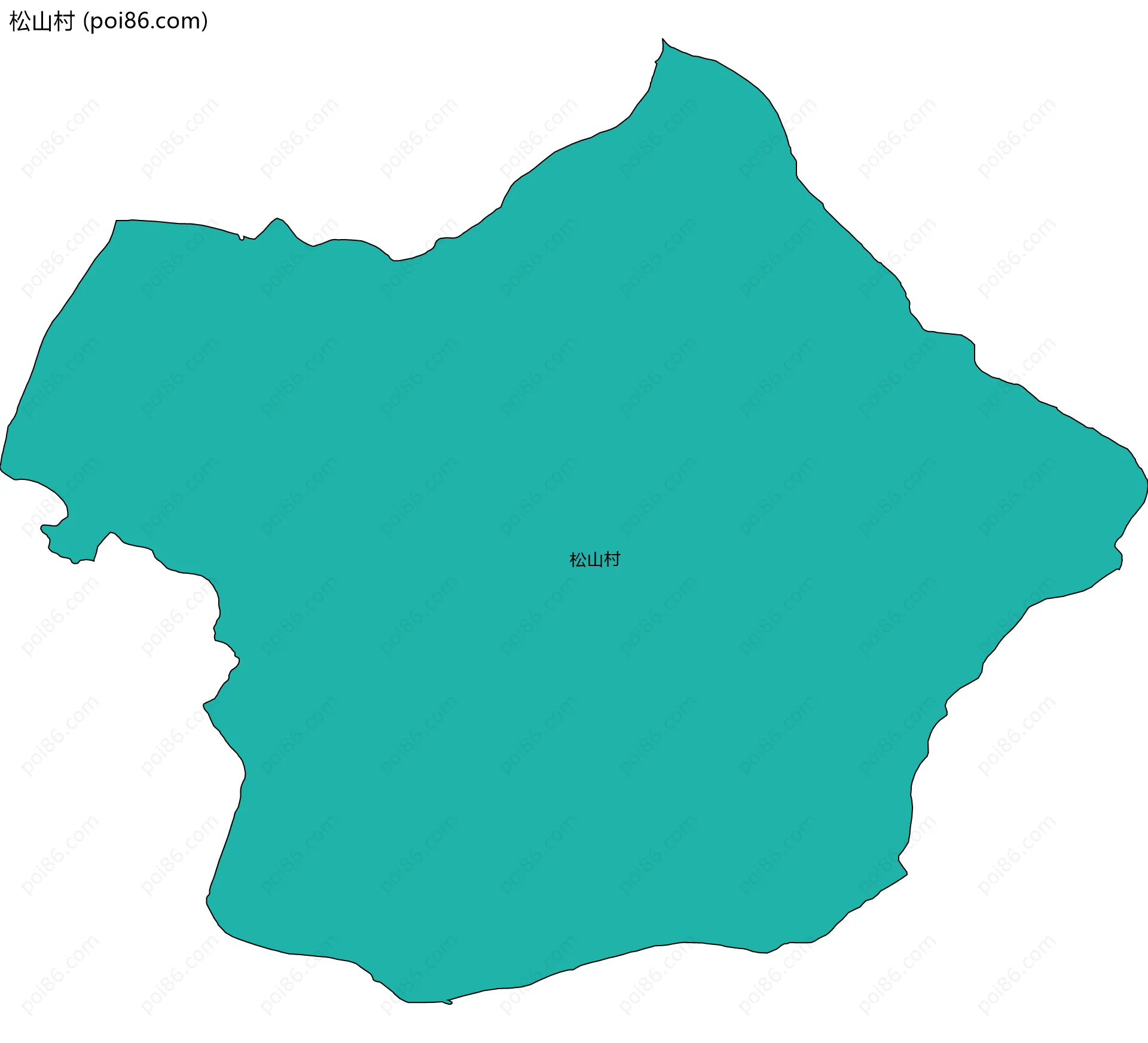 松山村边界地图