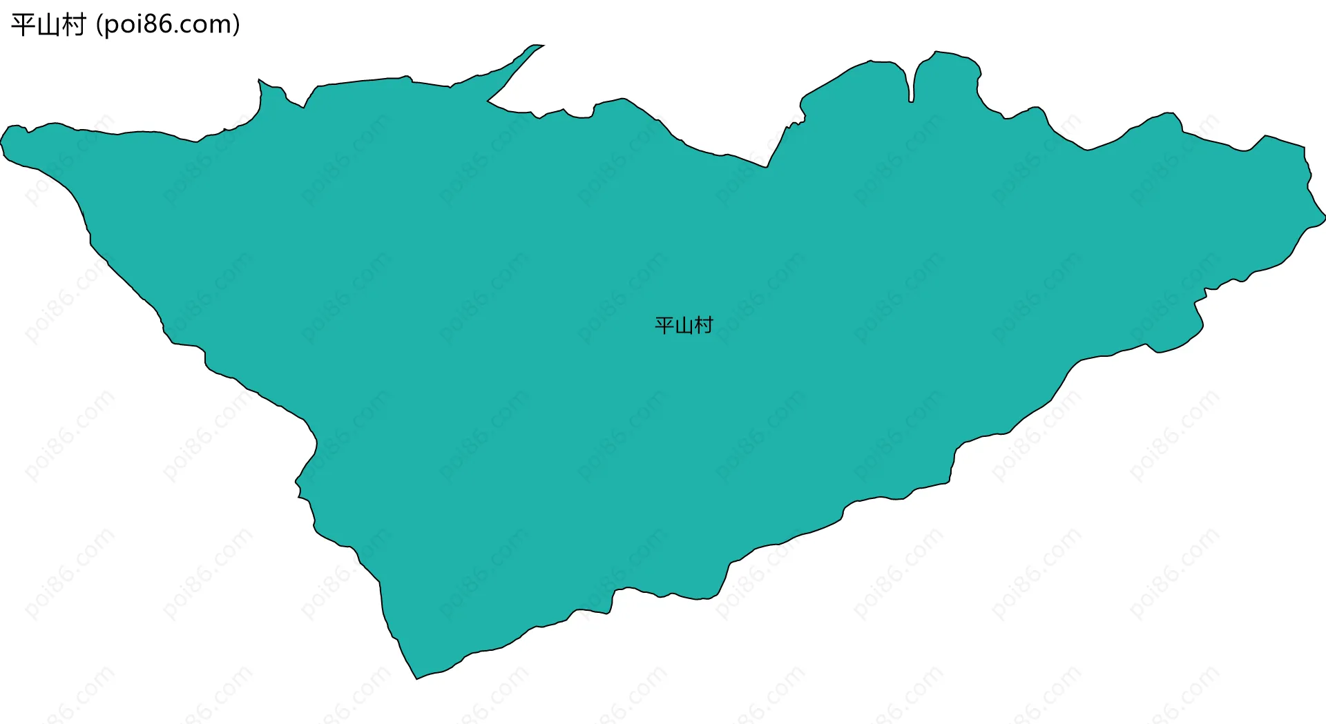 平山村边界地图