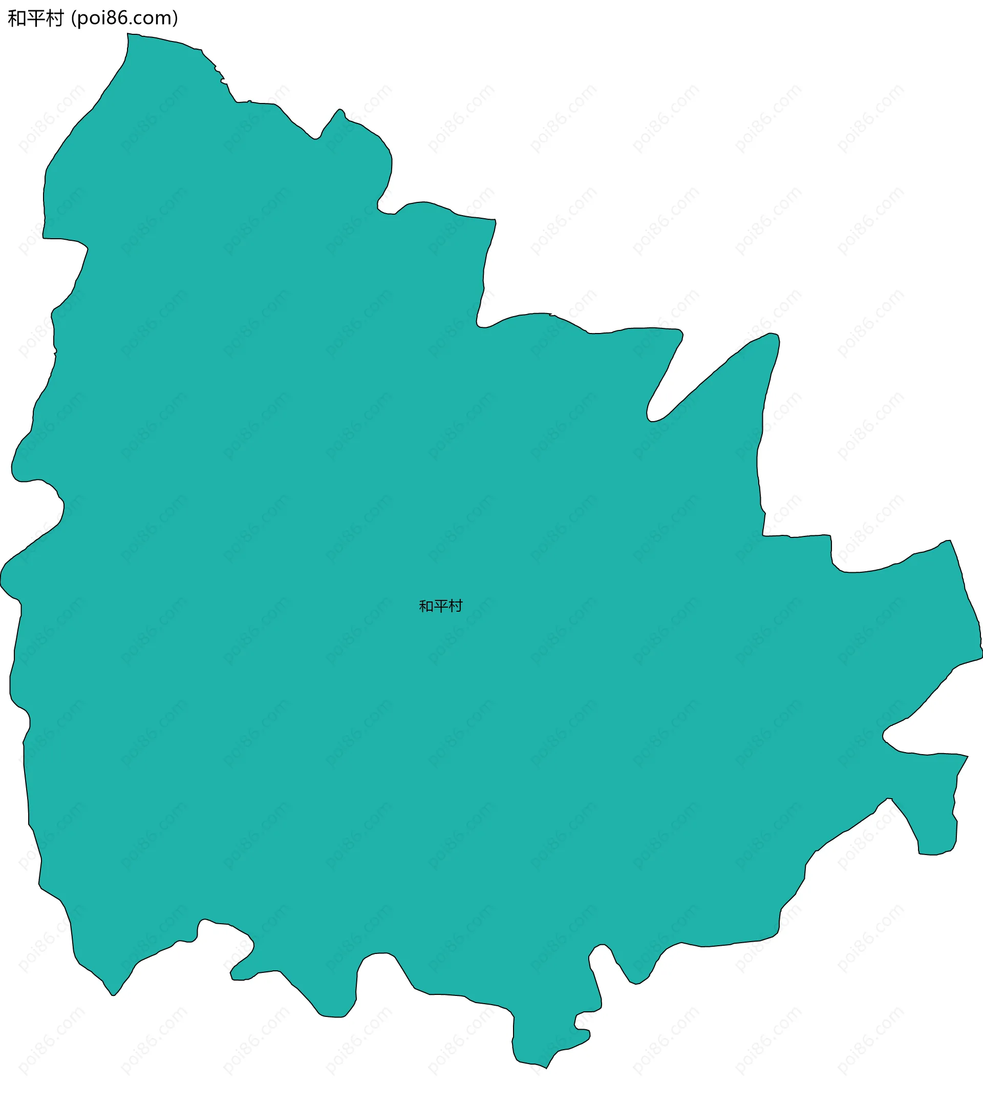 和平村边界地图