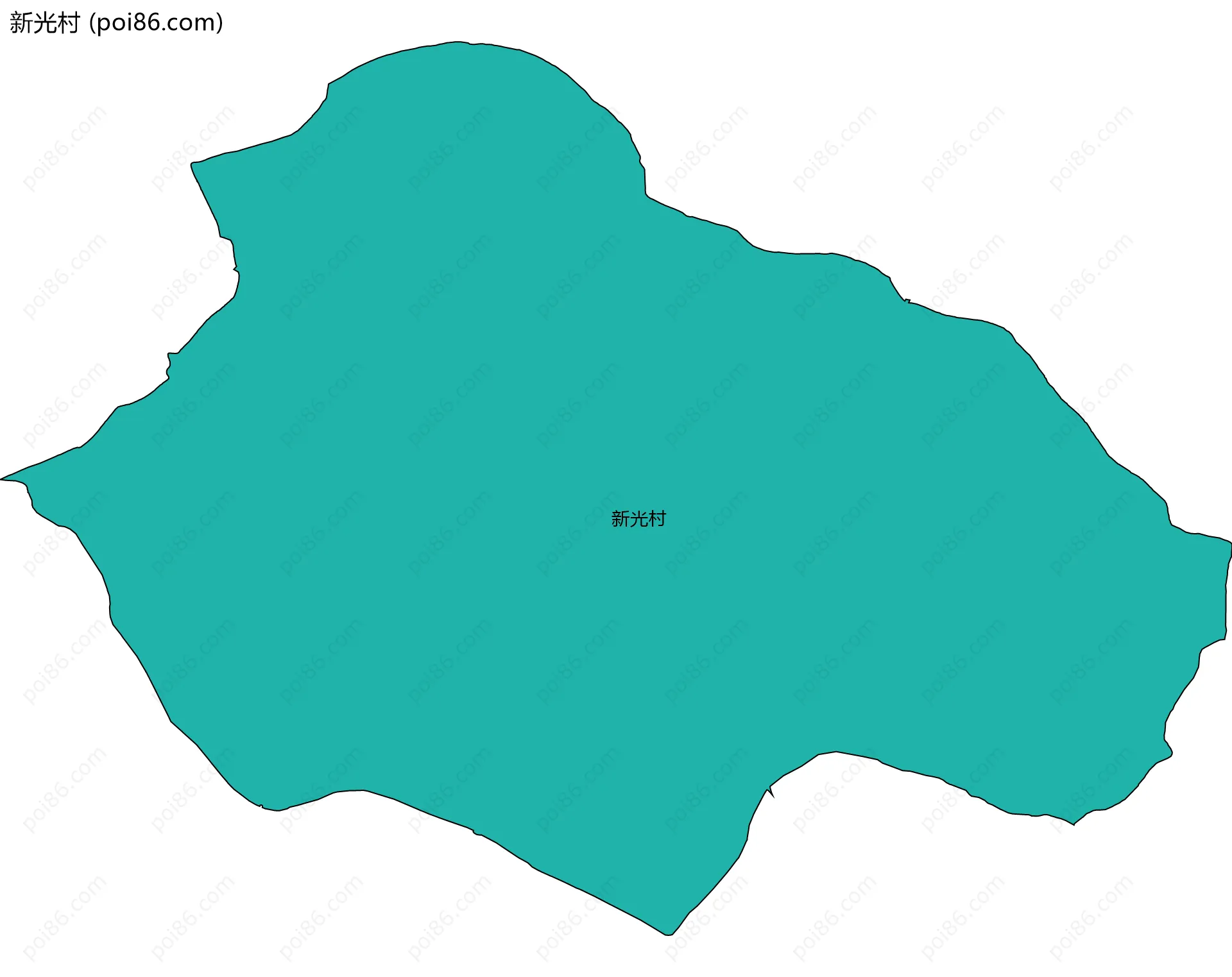 新光村边界地图