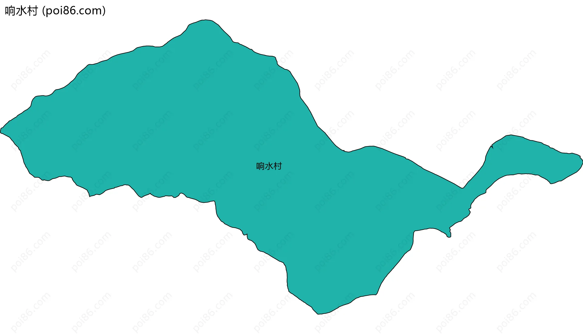 响水村边界地图