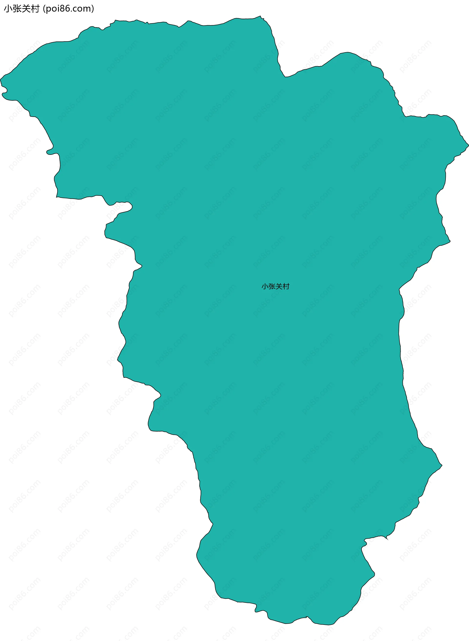 小张关村边界地图