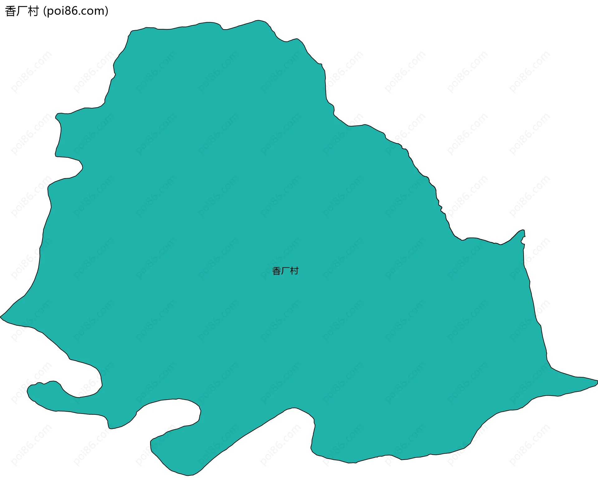 香厂村边界地图