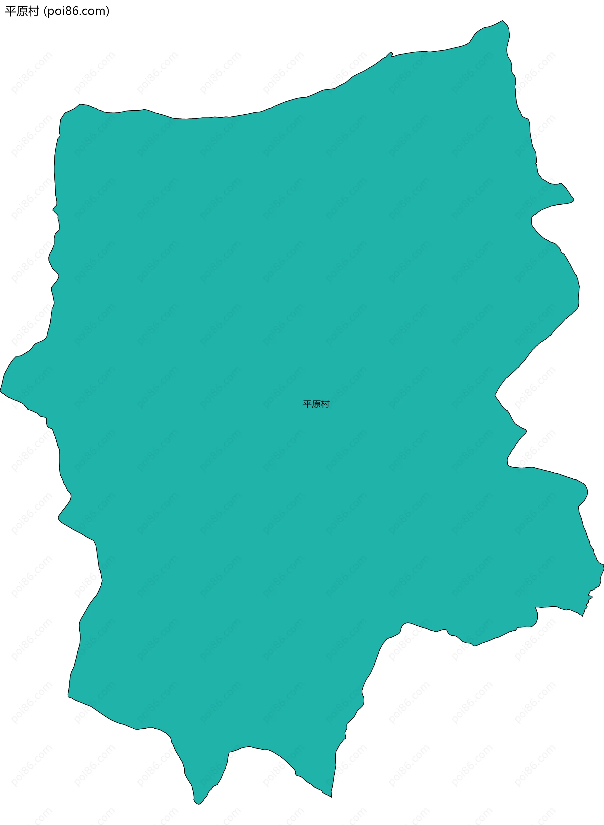 平原村边界地图