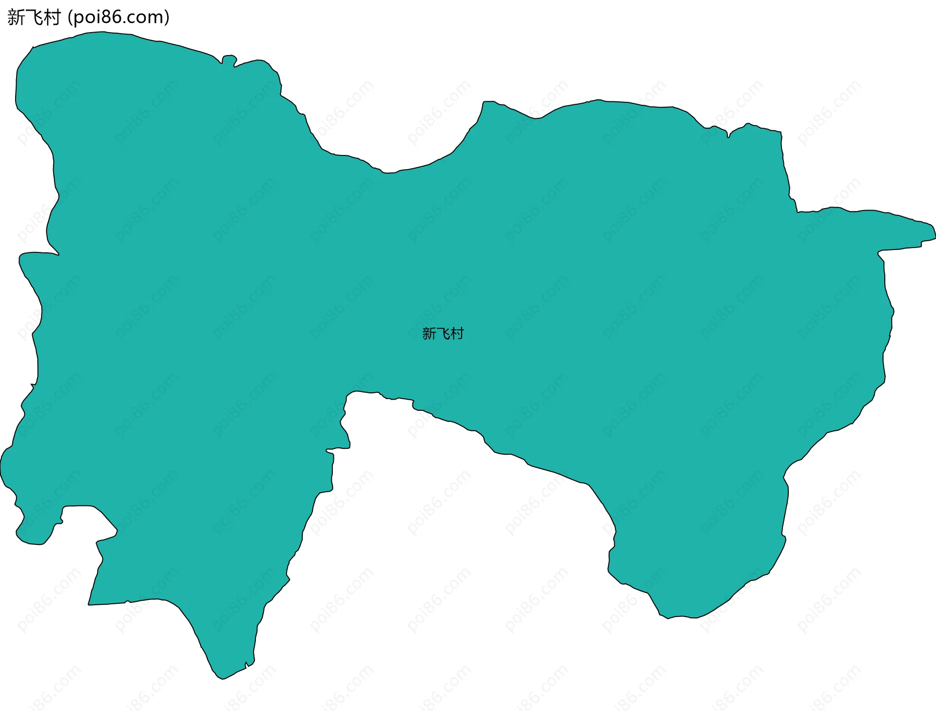 新飞村边界地图
