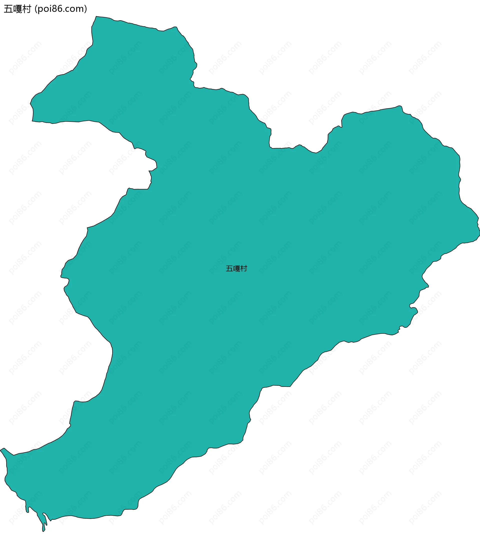 五嘎村边界地图