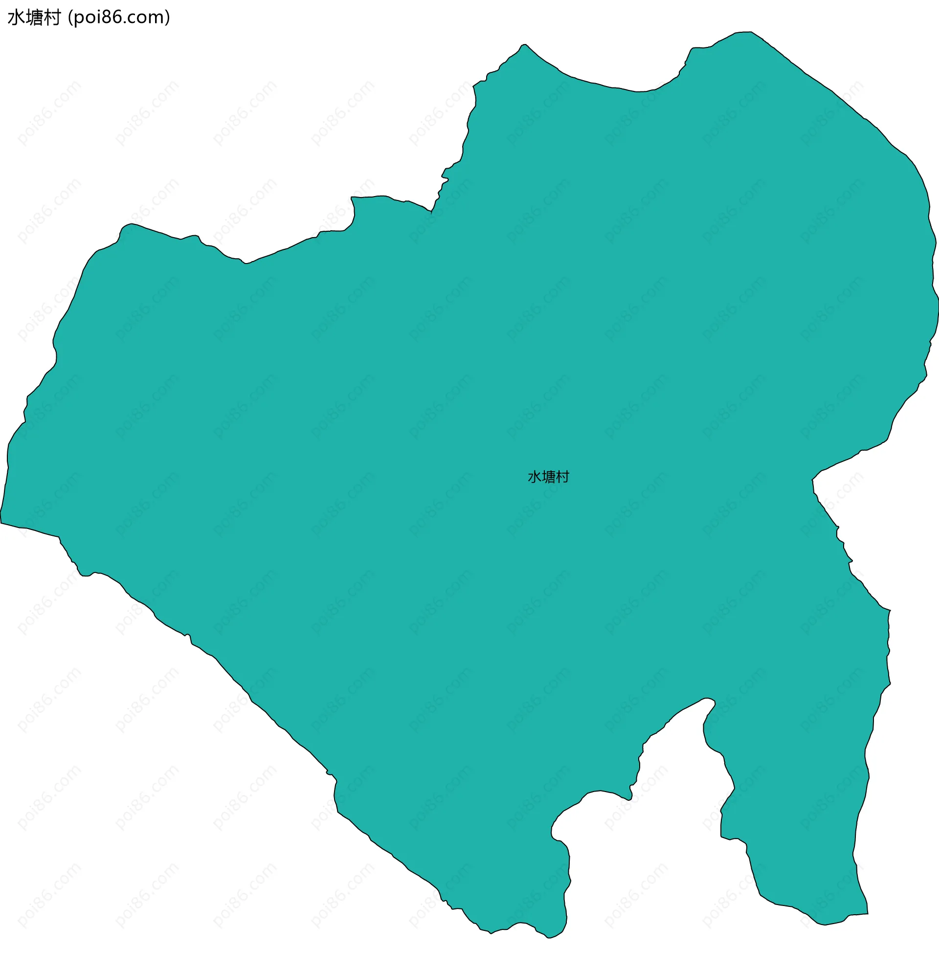 水塘村边界地图