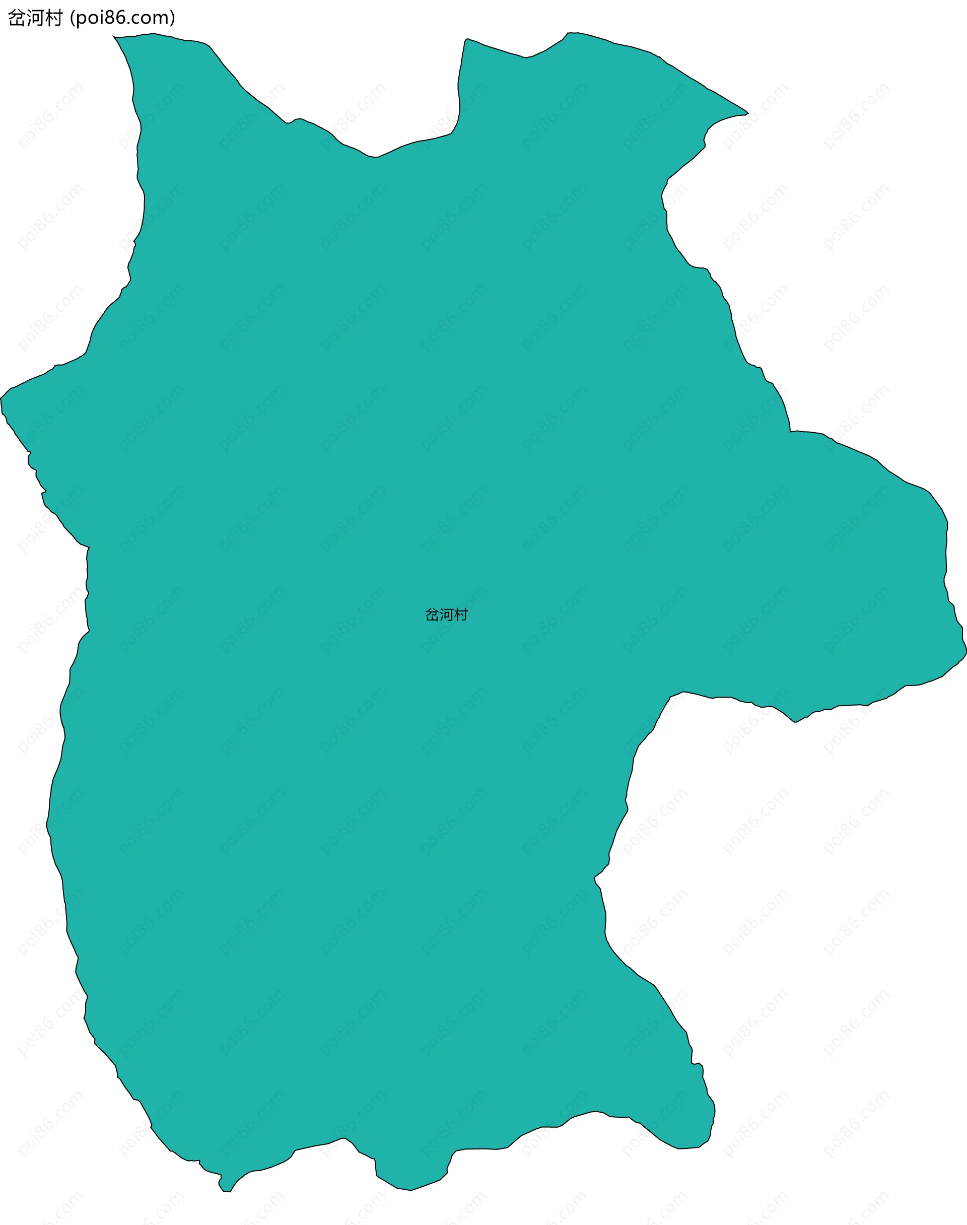 岔河村边界地图