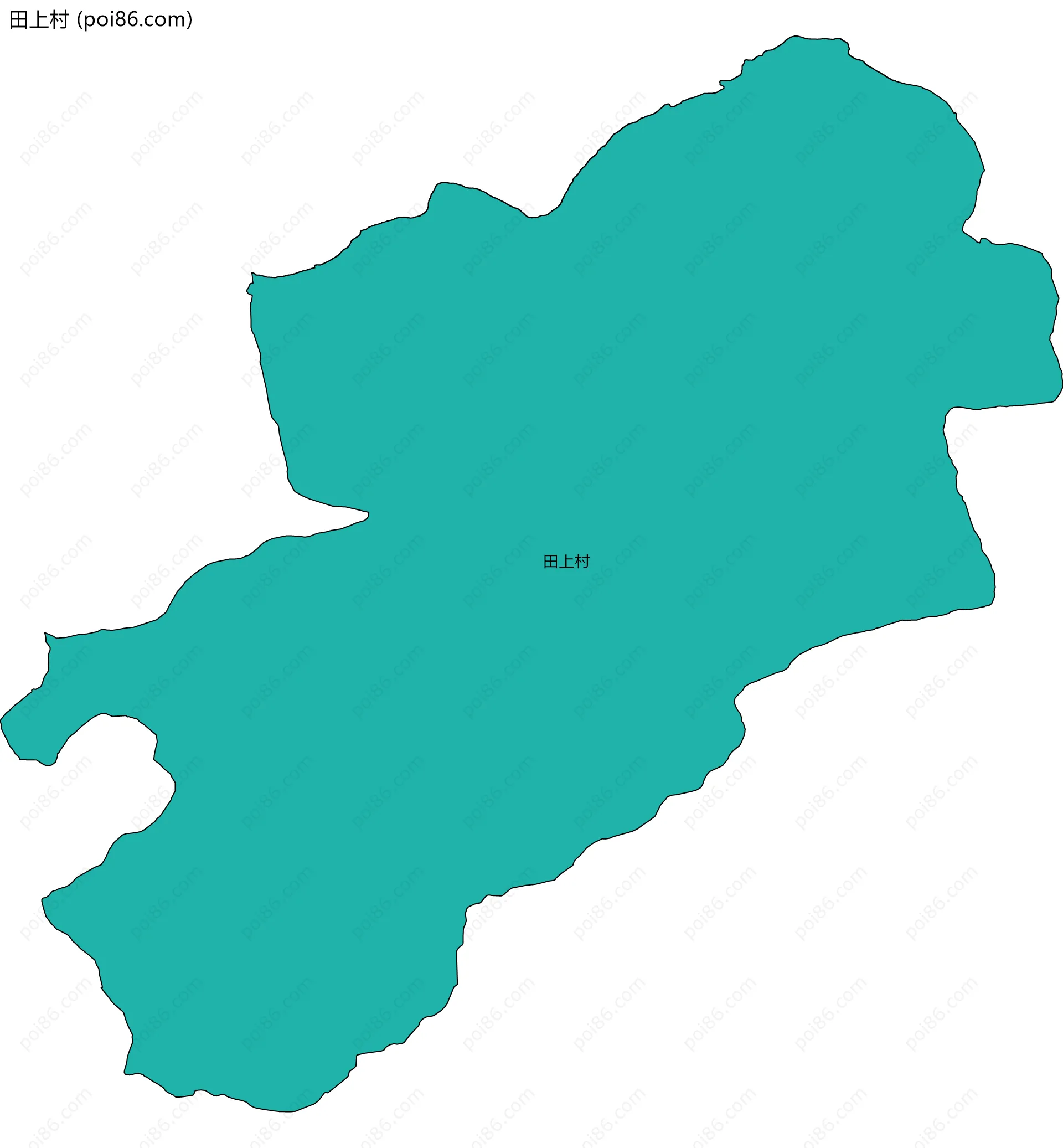 田上村边界地图