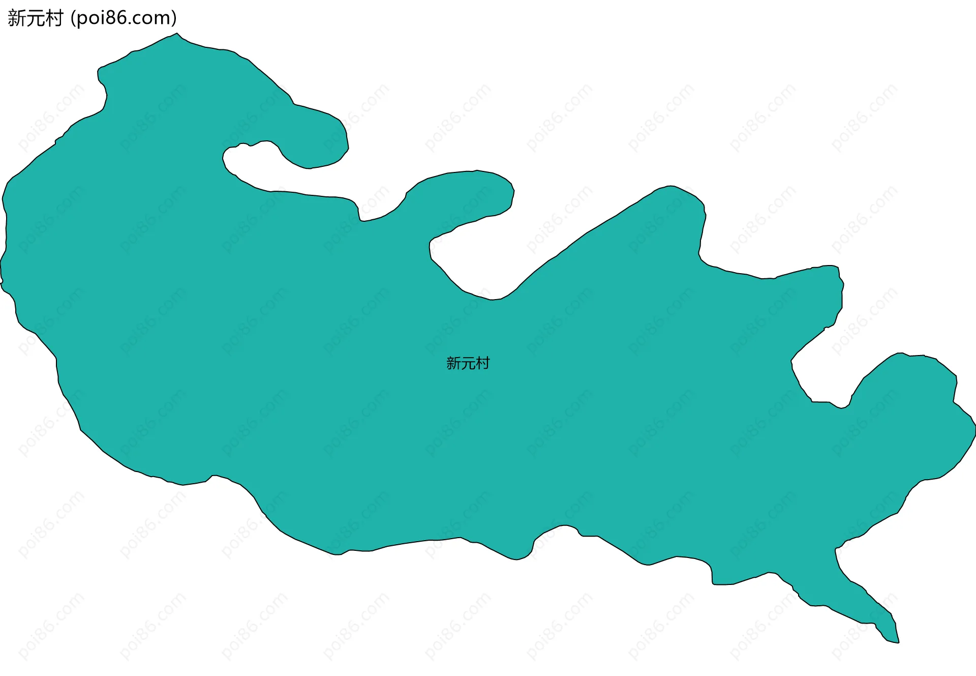 新元村边界地图