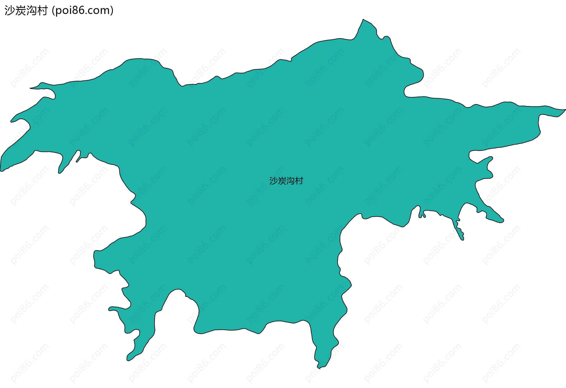 沙炭沟村边界地图