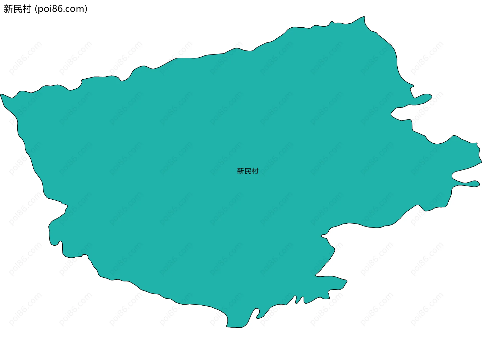 新民村边界地图