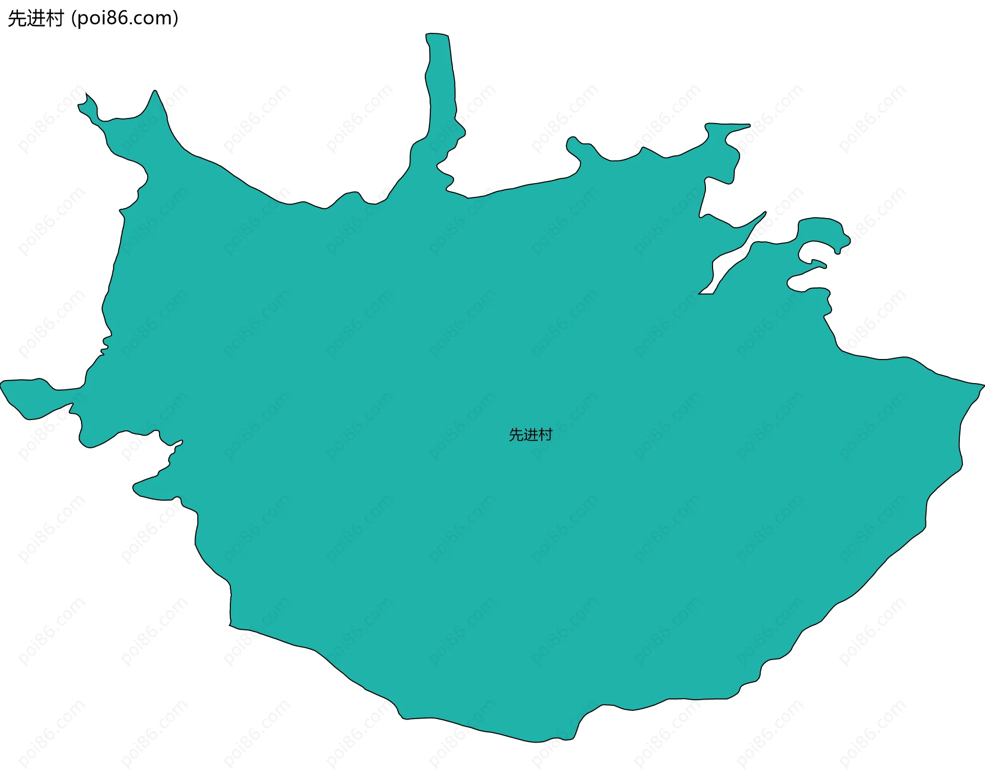 先进村边界地图