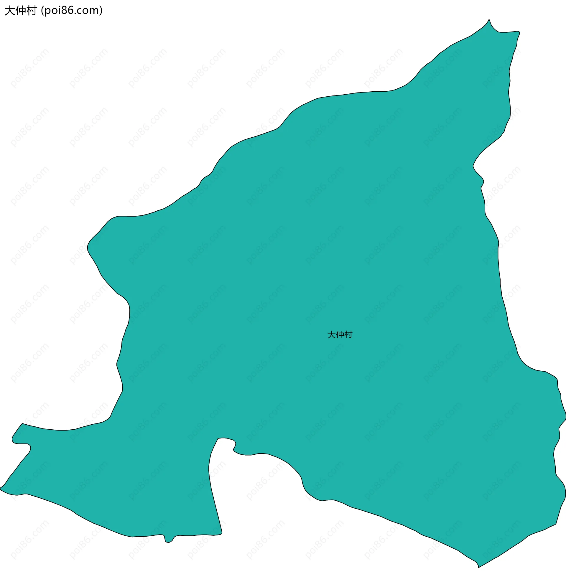 大仲村边界地图