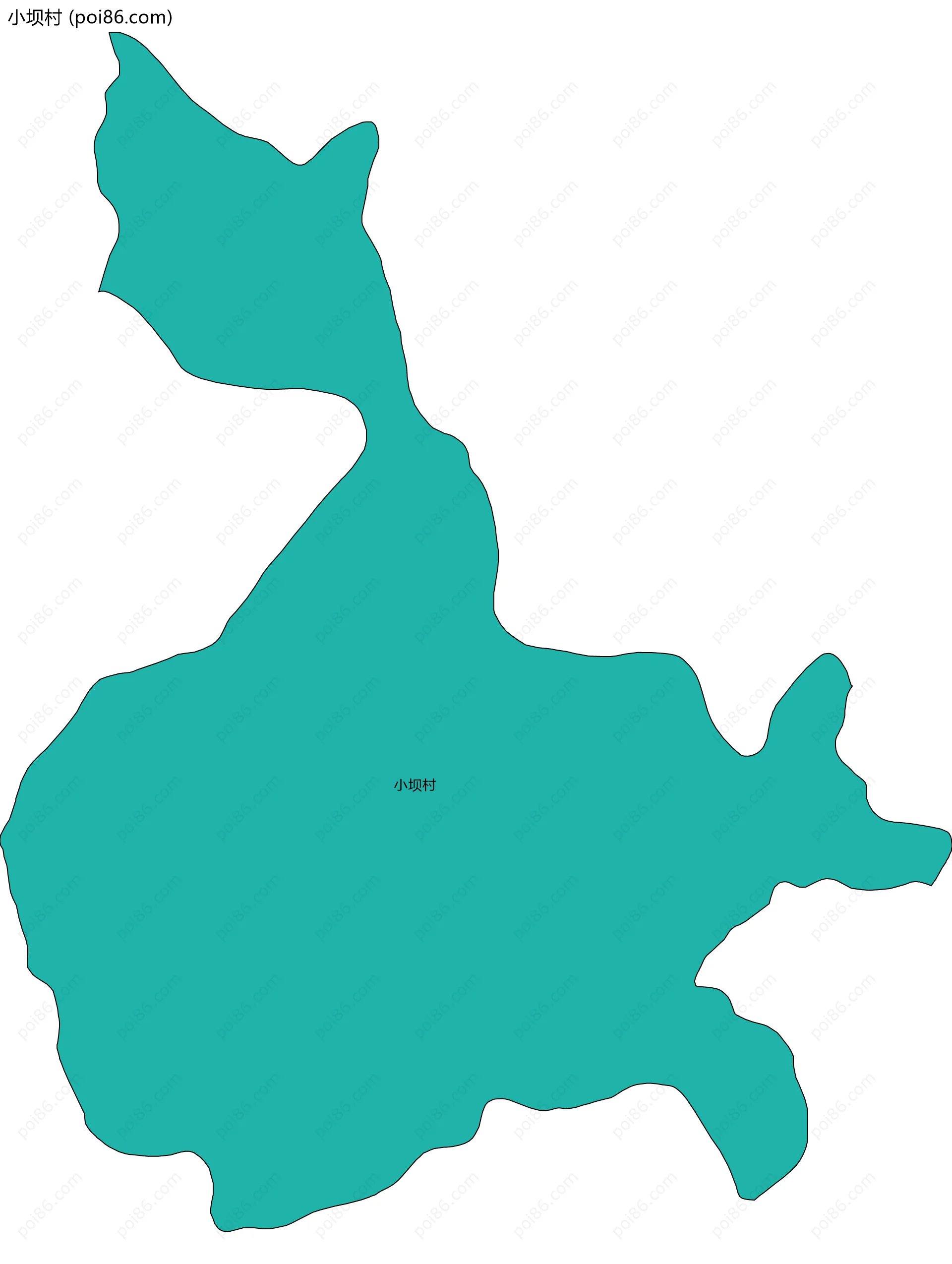 小坝村边界地图