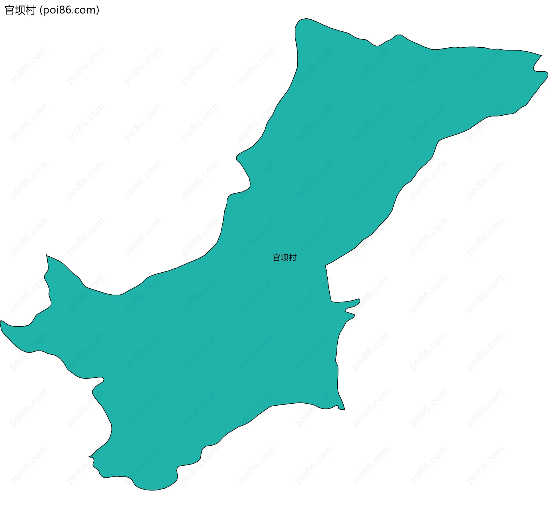 官坝村边界地图