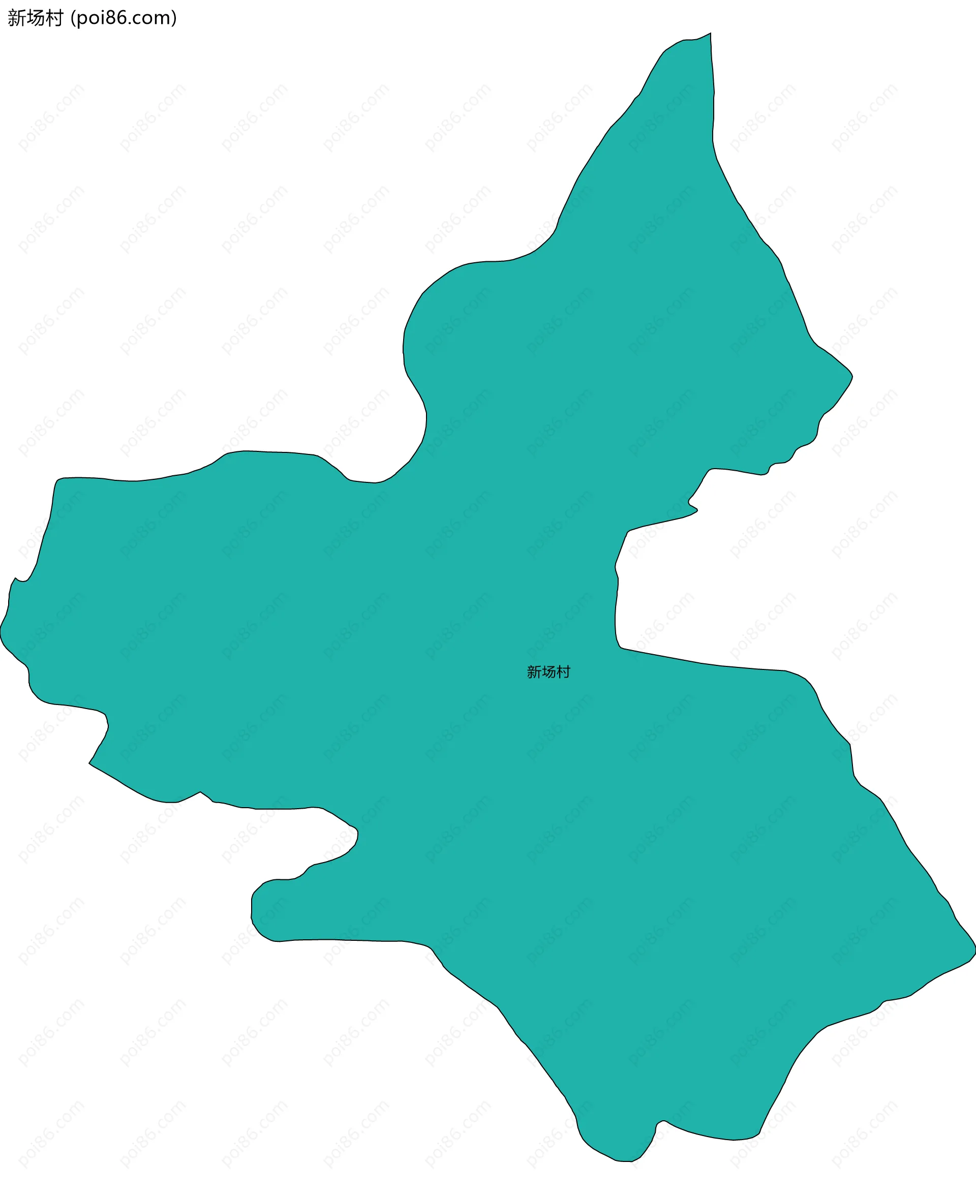 新场村边界地图