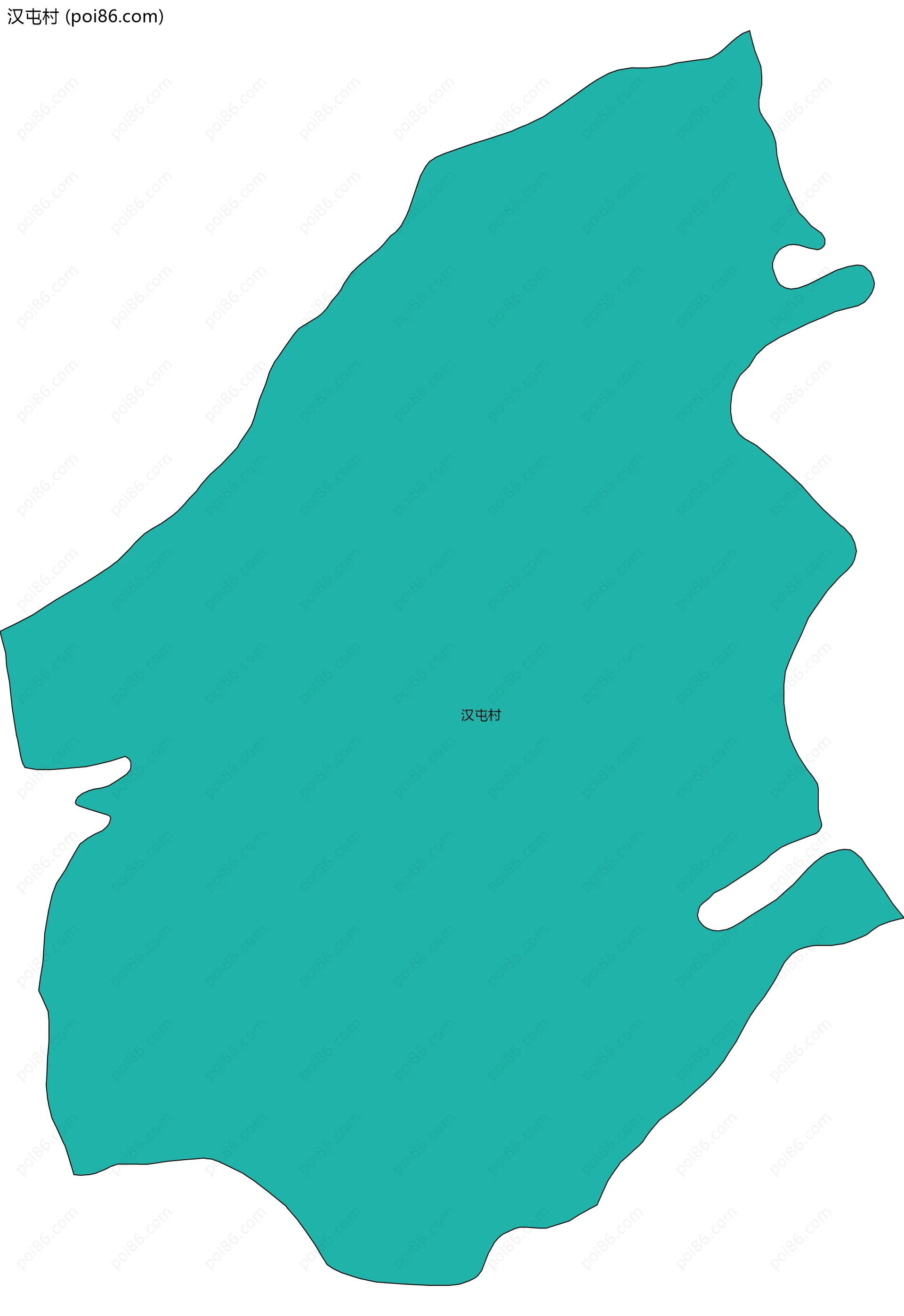 汉屯村边界地图