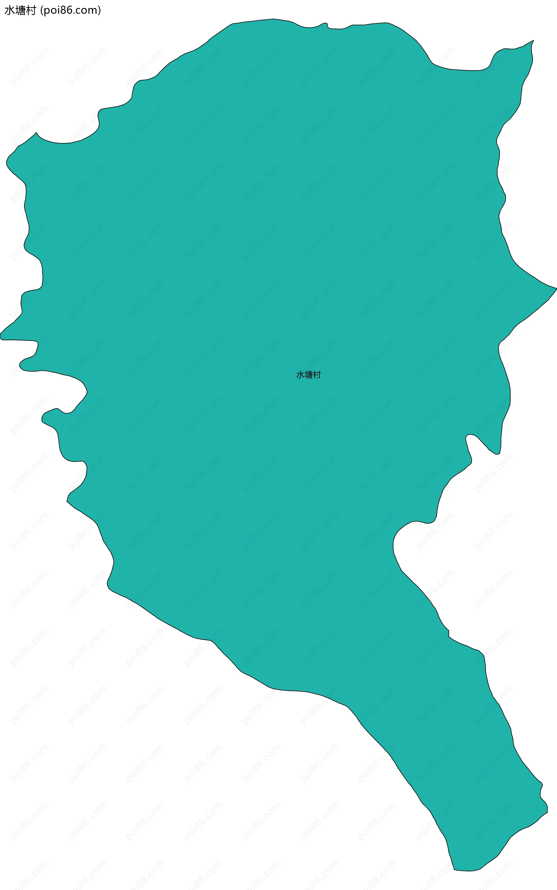 水塘村边界地图
