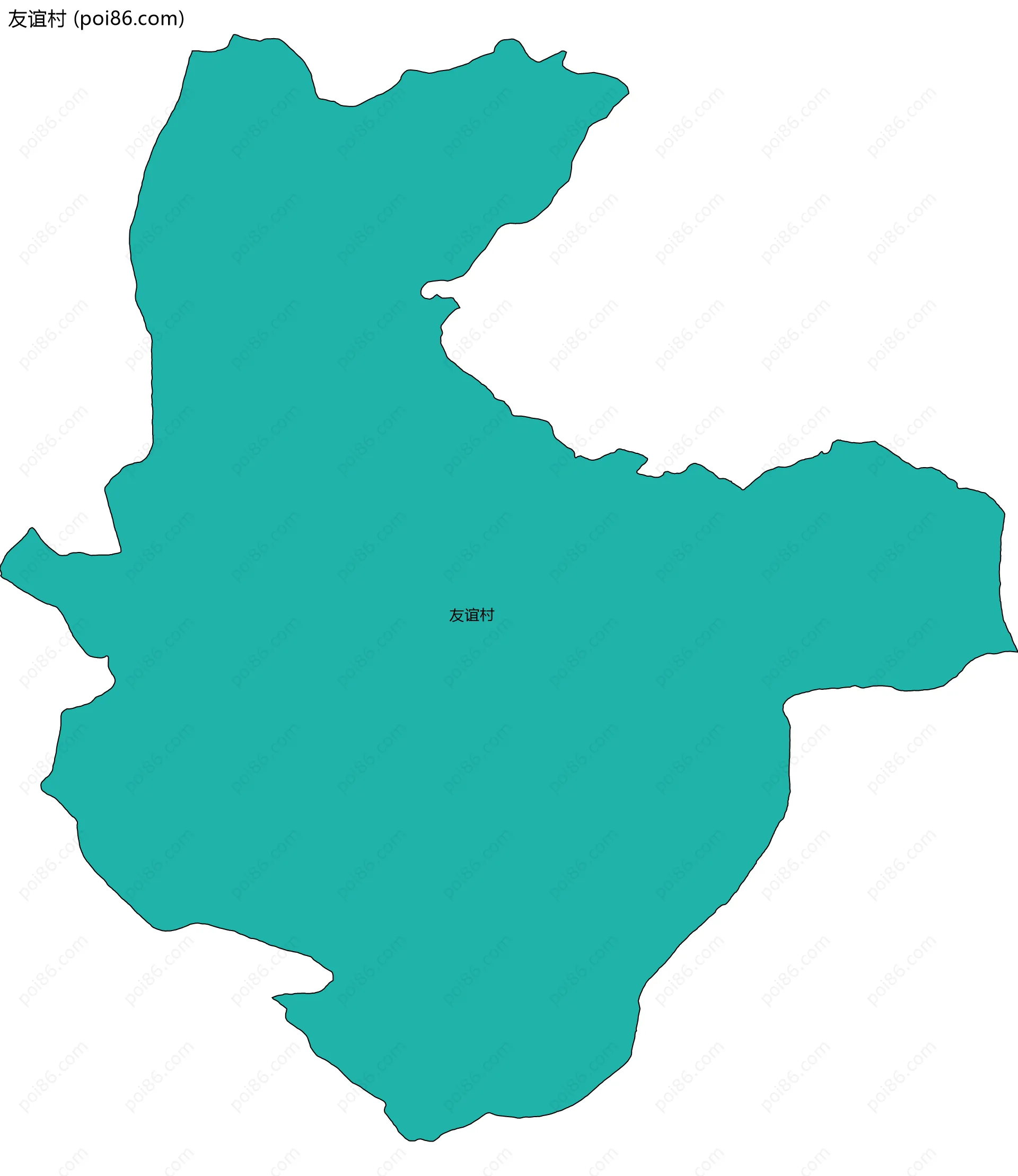 友谊村边界地图