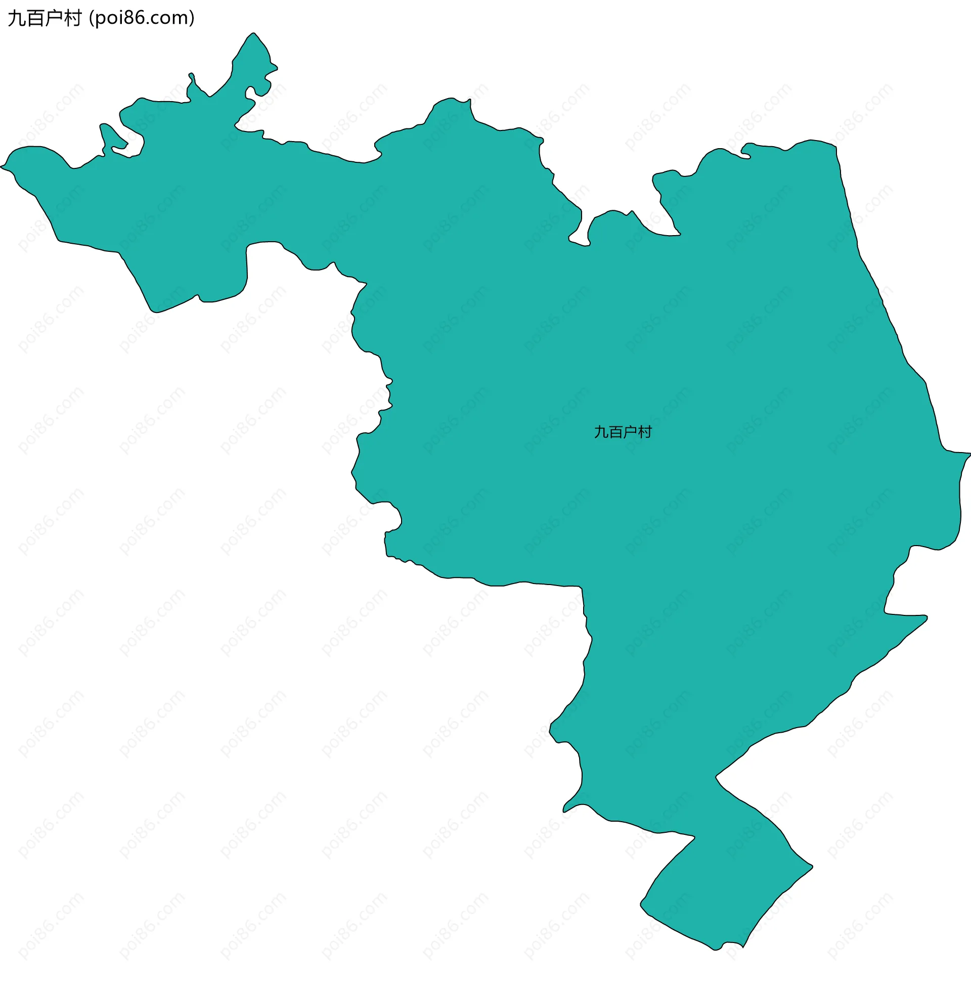 九百户村边界地图