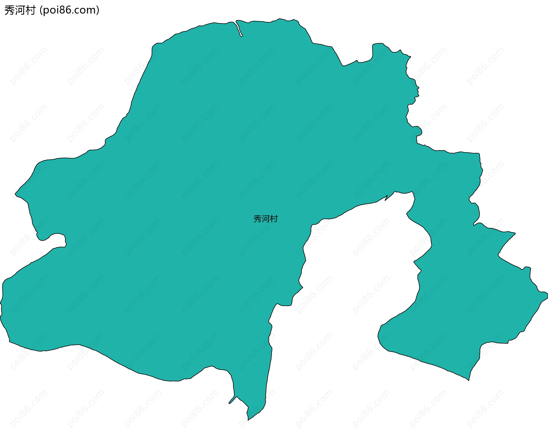 秀河村边界地图