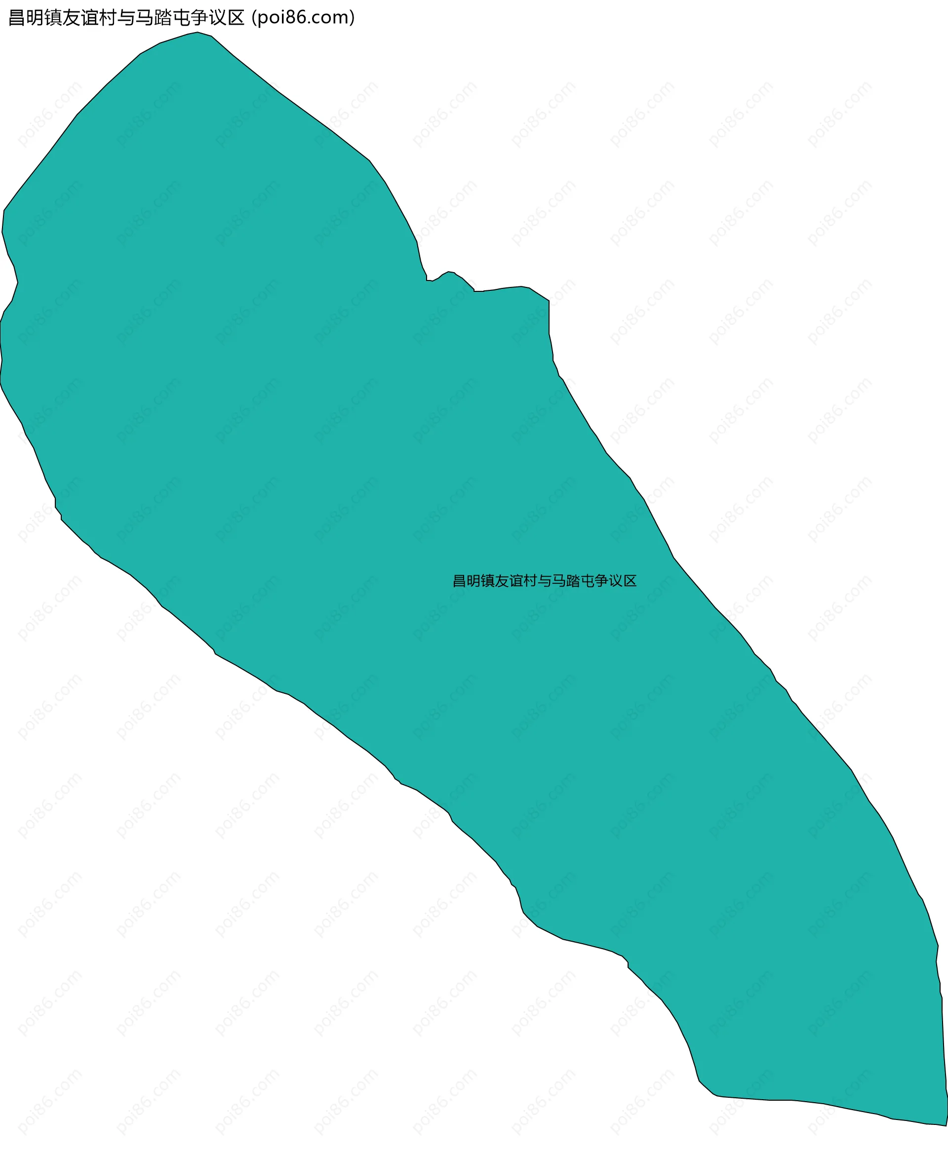 昌明镇友谊村与马踏屯争议区边界地图