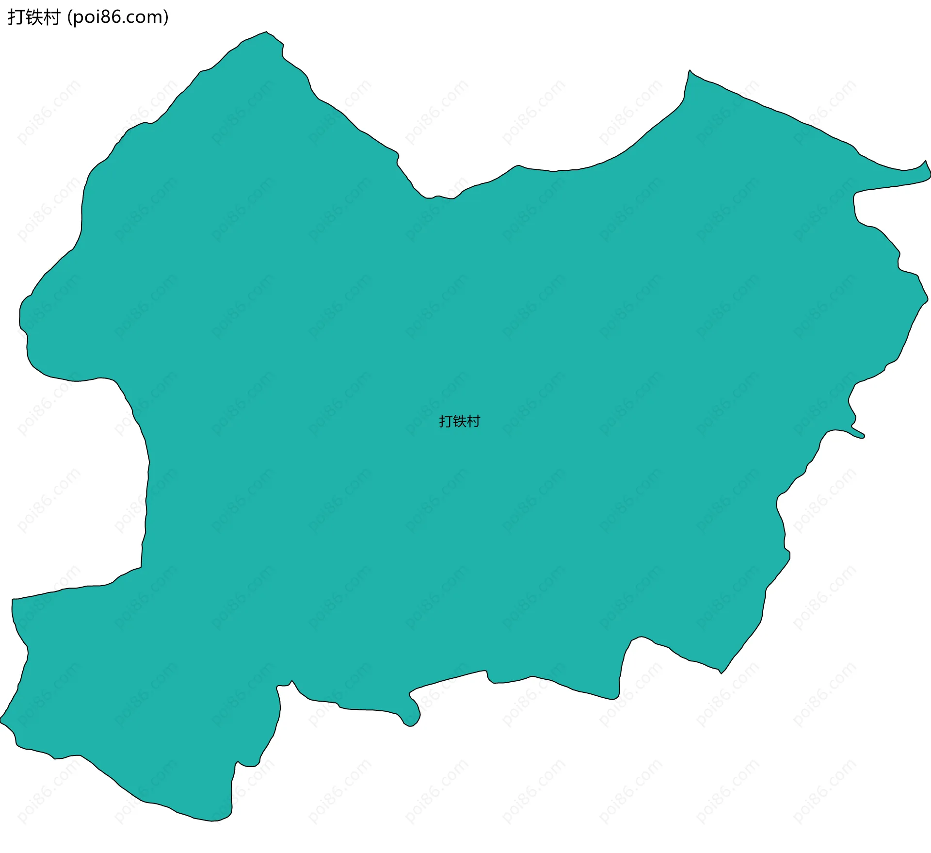 打铁村边界地图