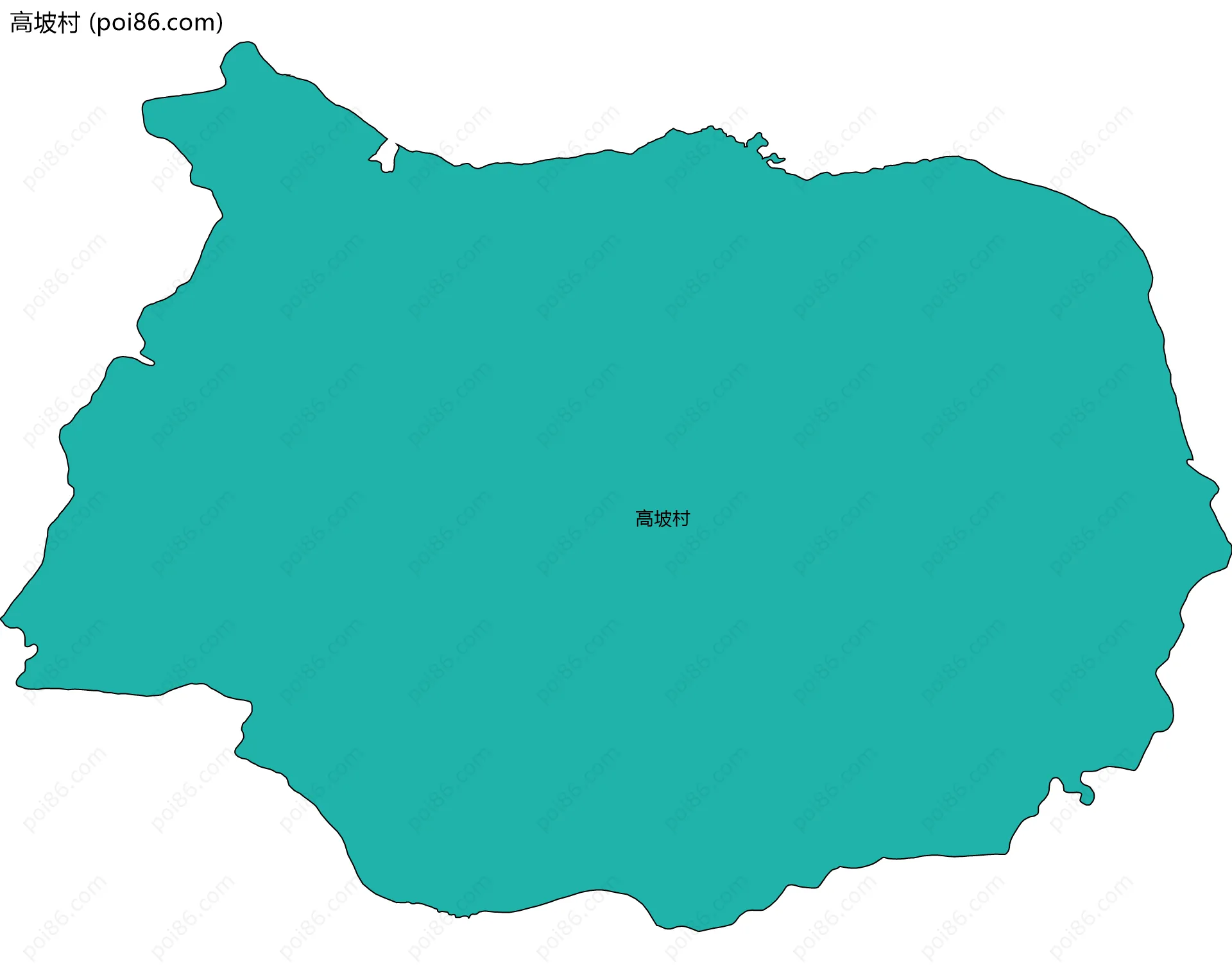 高坡村边界地图