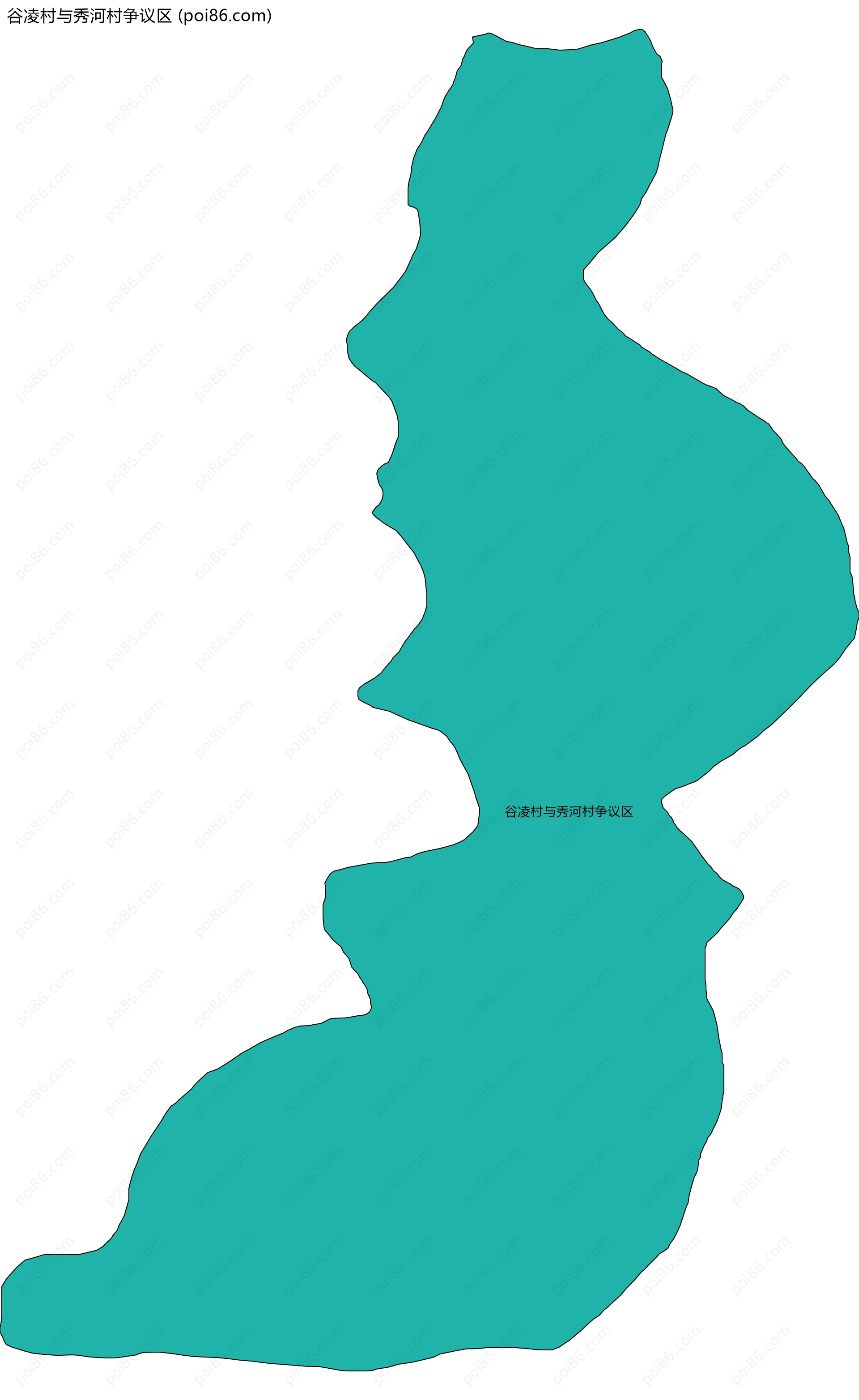 谷凌村与秀河村争议区边界地图