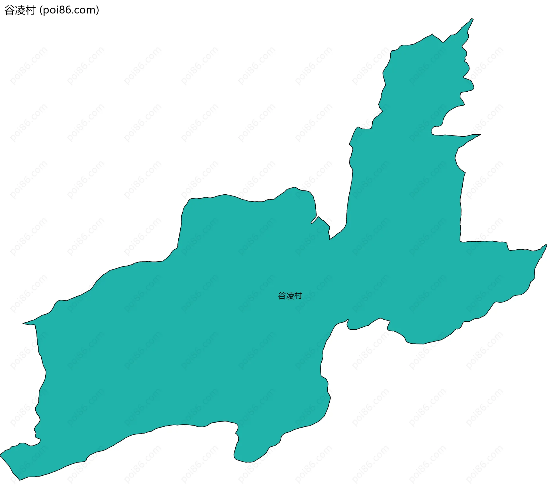 谷凌村边界地图