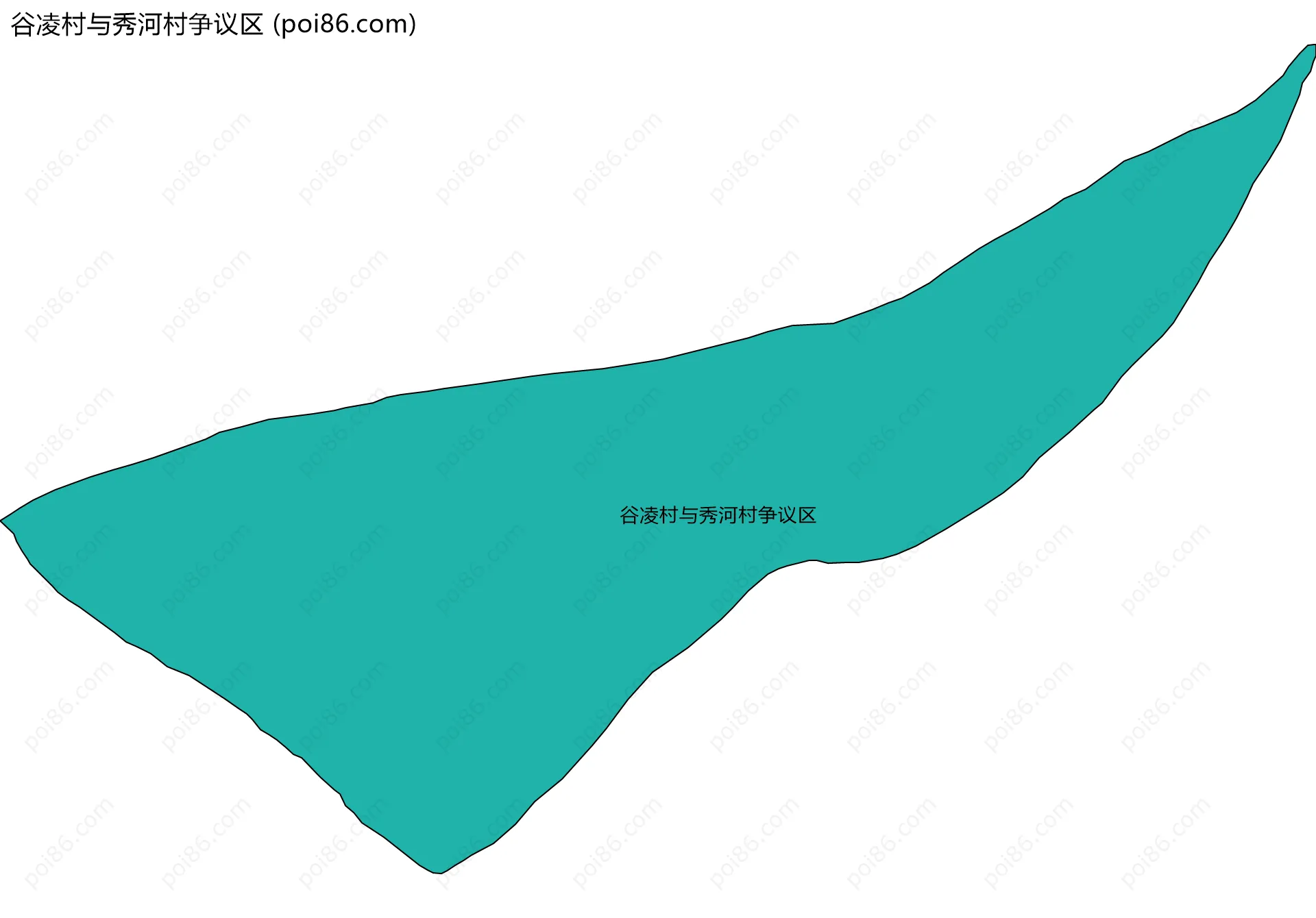 谷凌村与秀河村争议区边界地图
