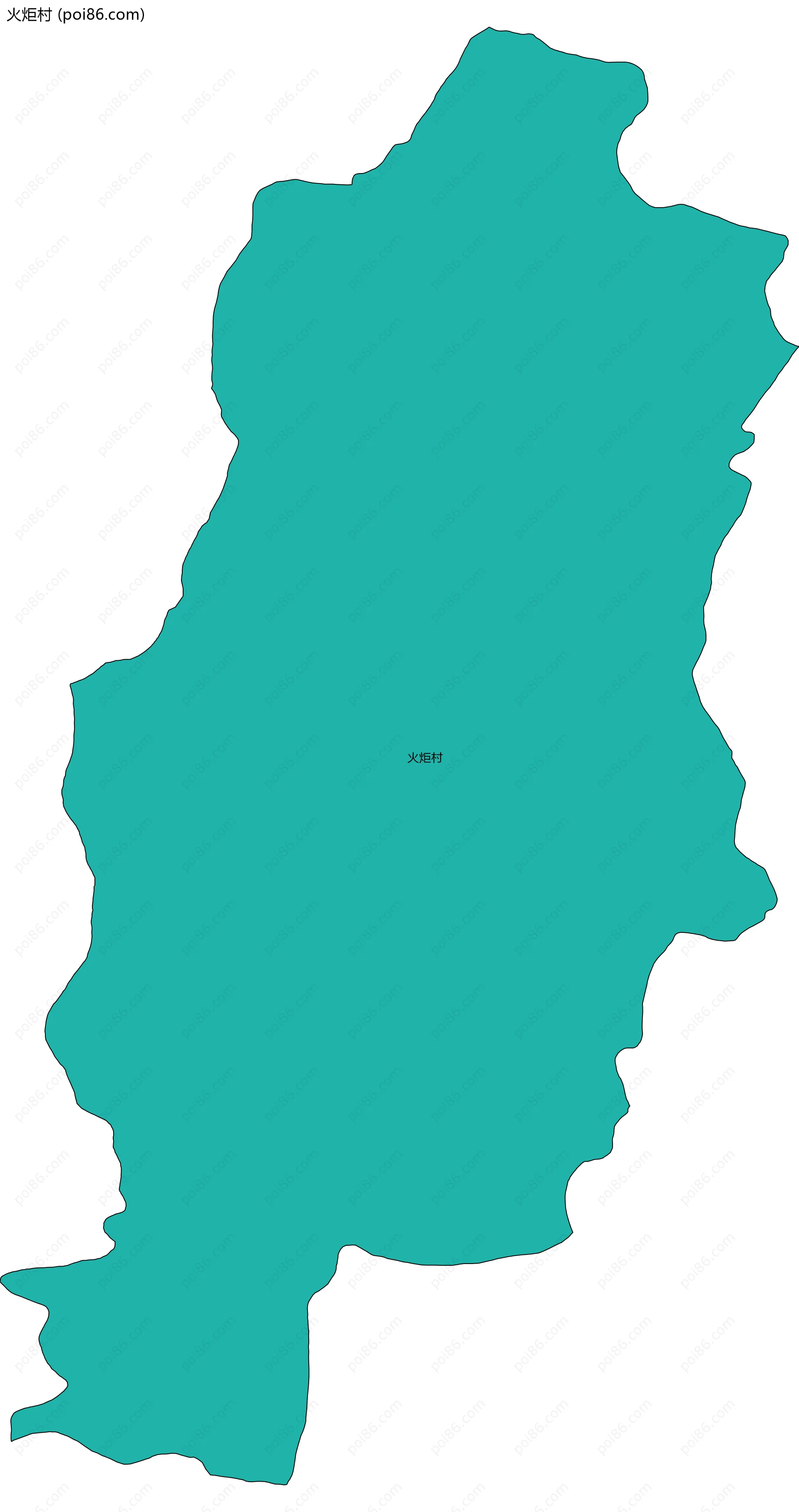 火炬村边界地图