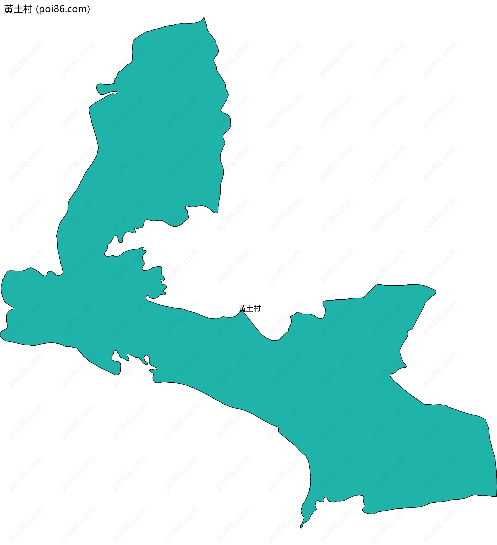 黄土村边界地图