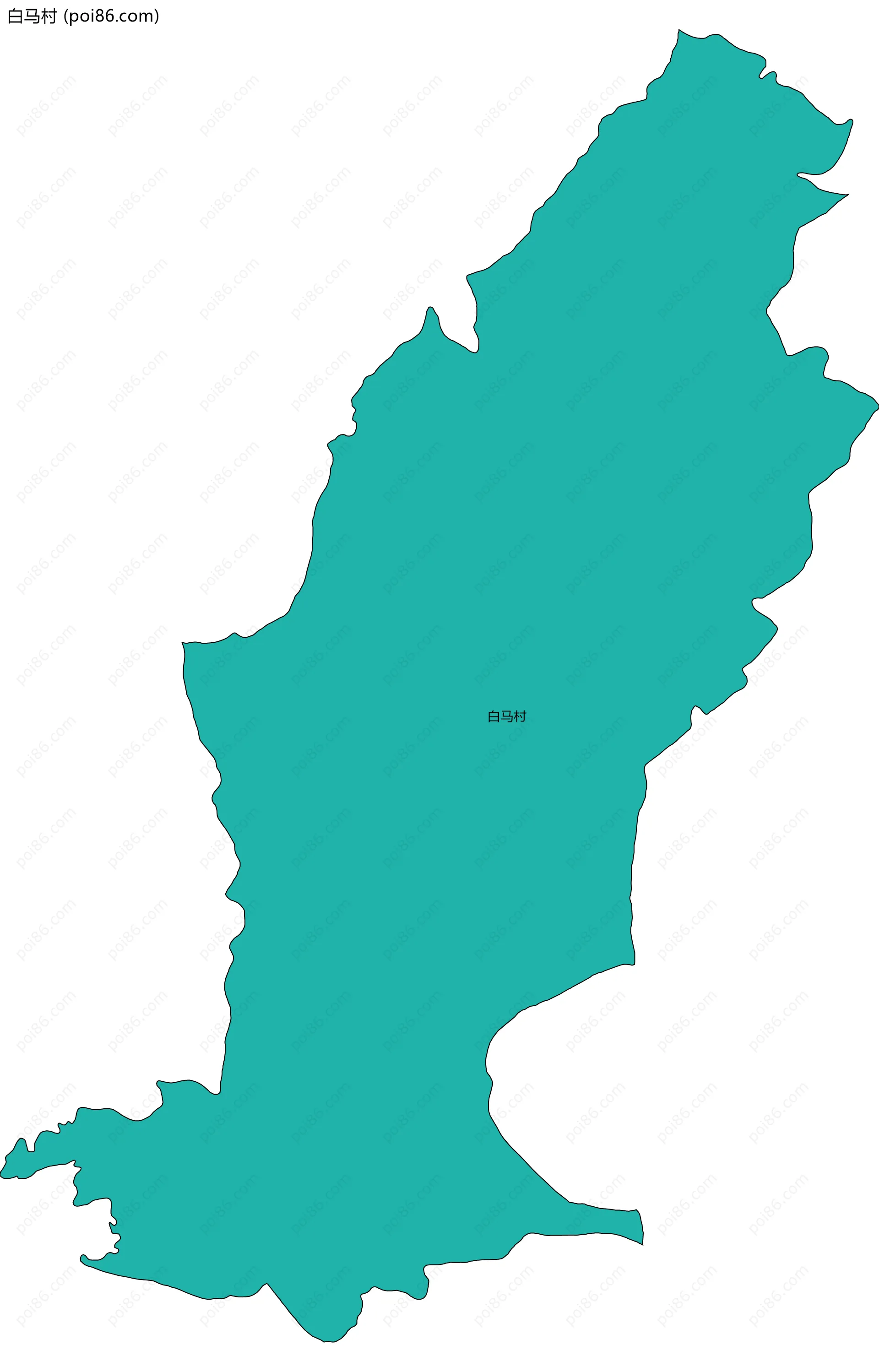 白马村边界地图