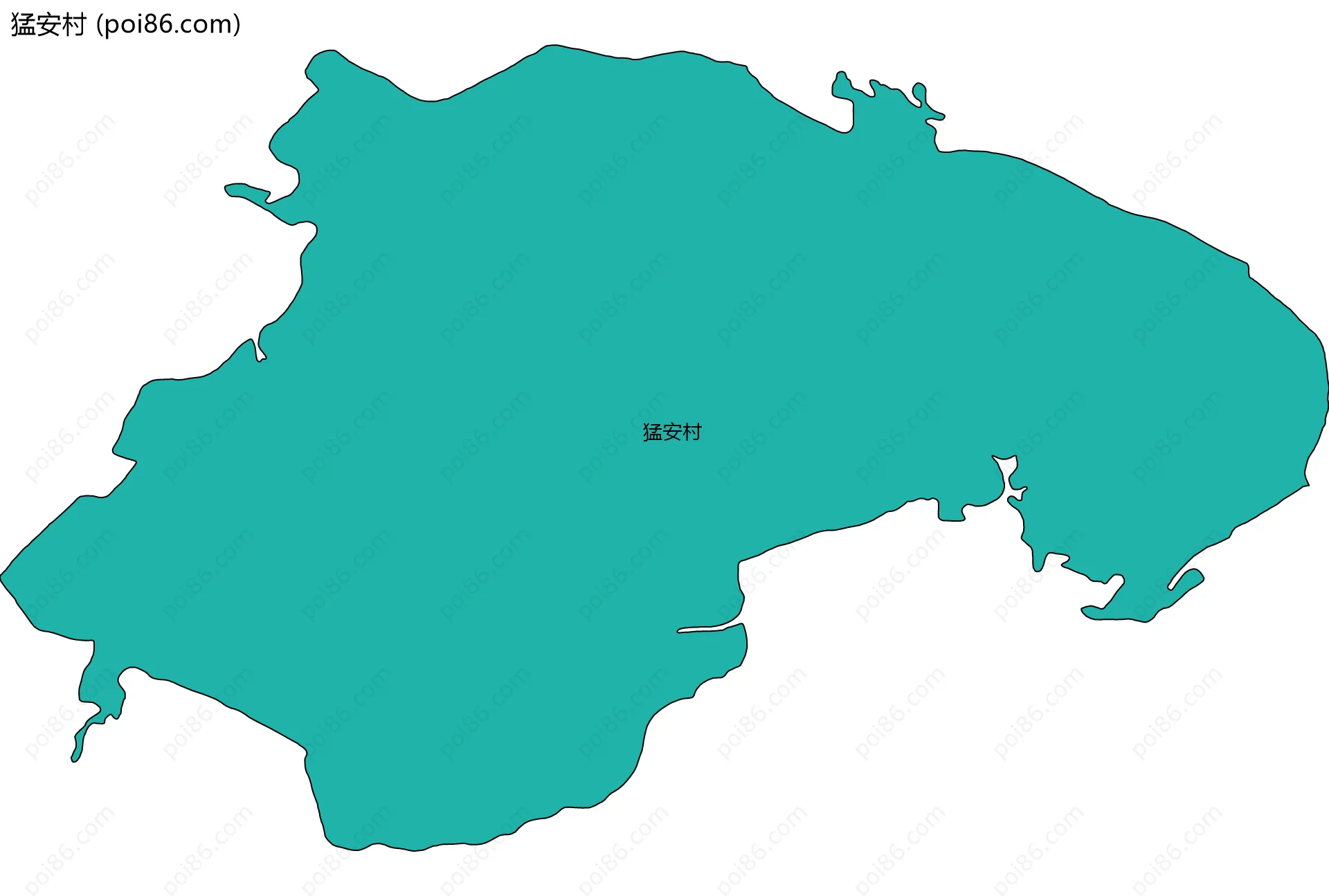 猛安村边界地图