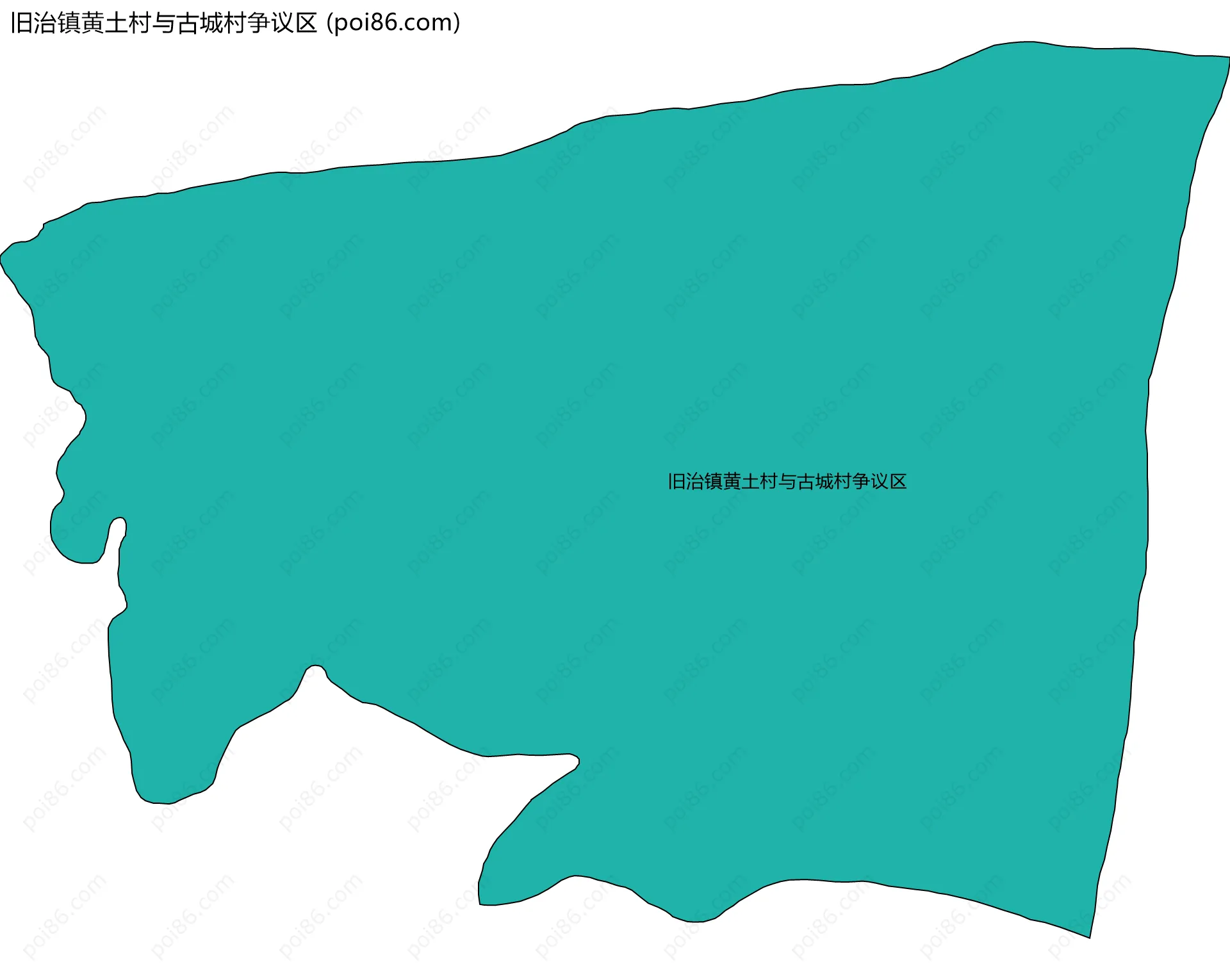 旧治镇黄土村与古城村争议区边界地图