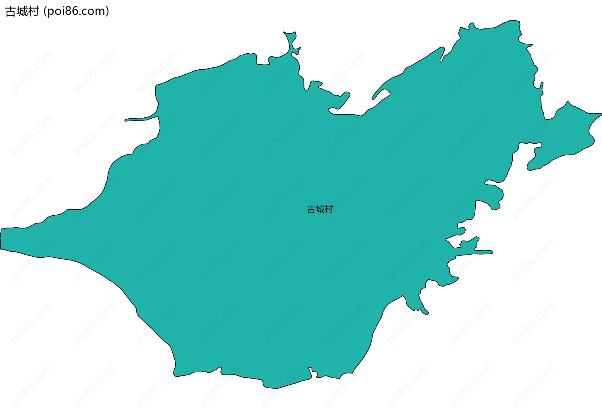 古城村边界地图