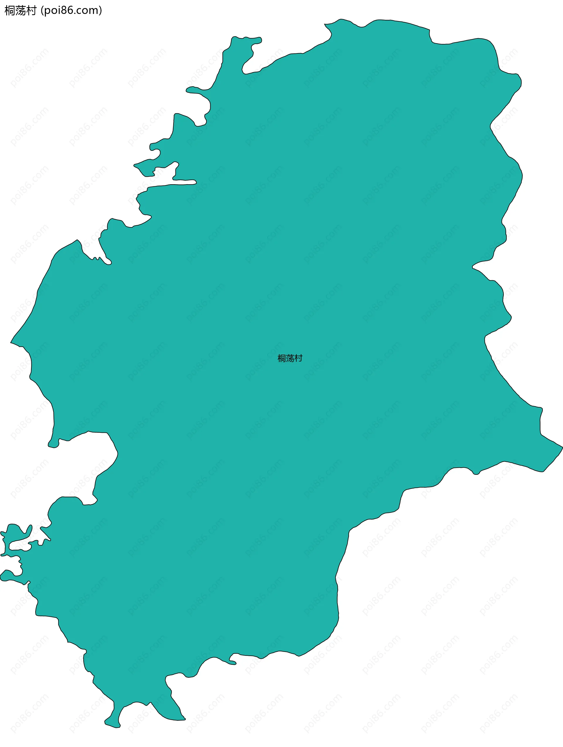 桐荡村边界地图