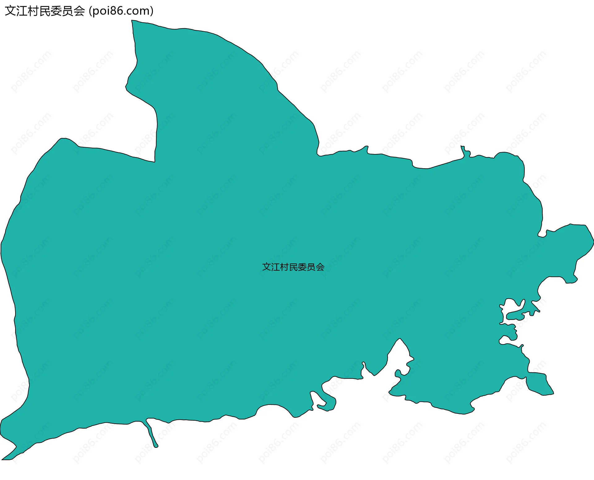 文江村民委员会边界地图