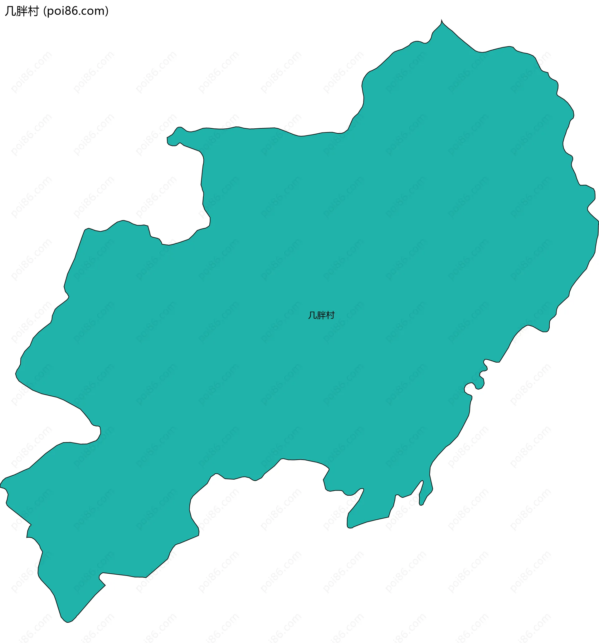 几胖村边界地图