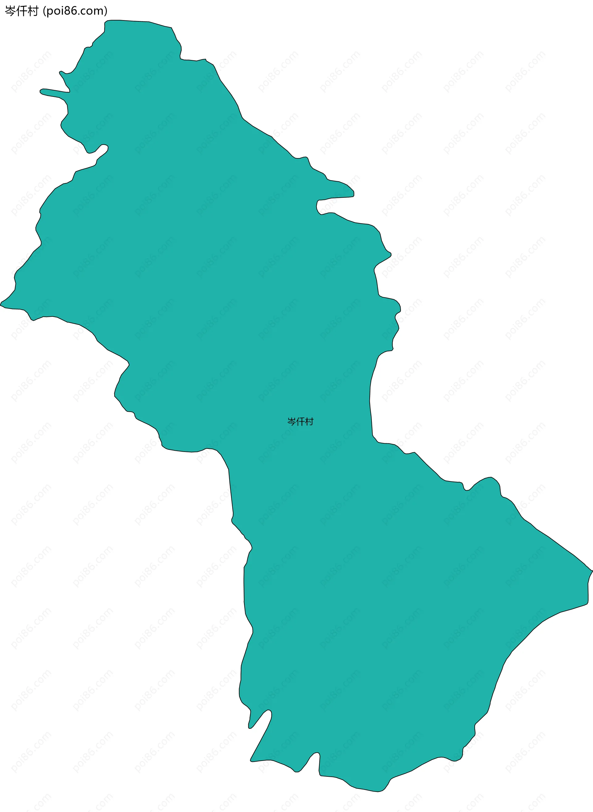 岑仟村边界地图